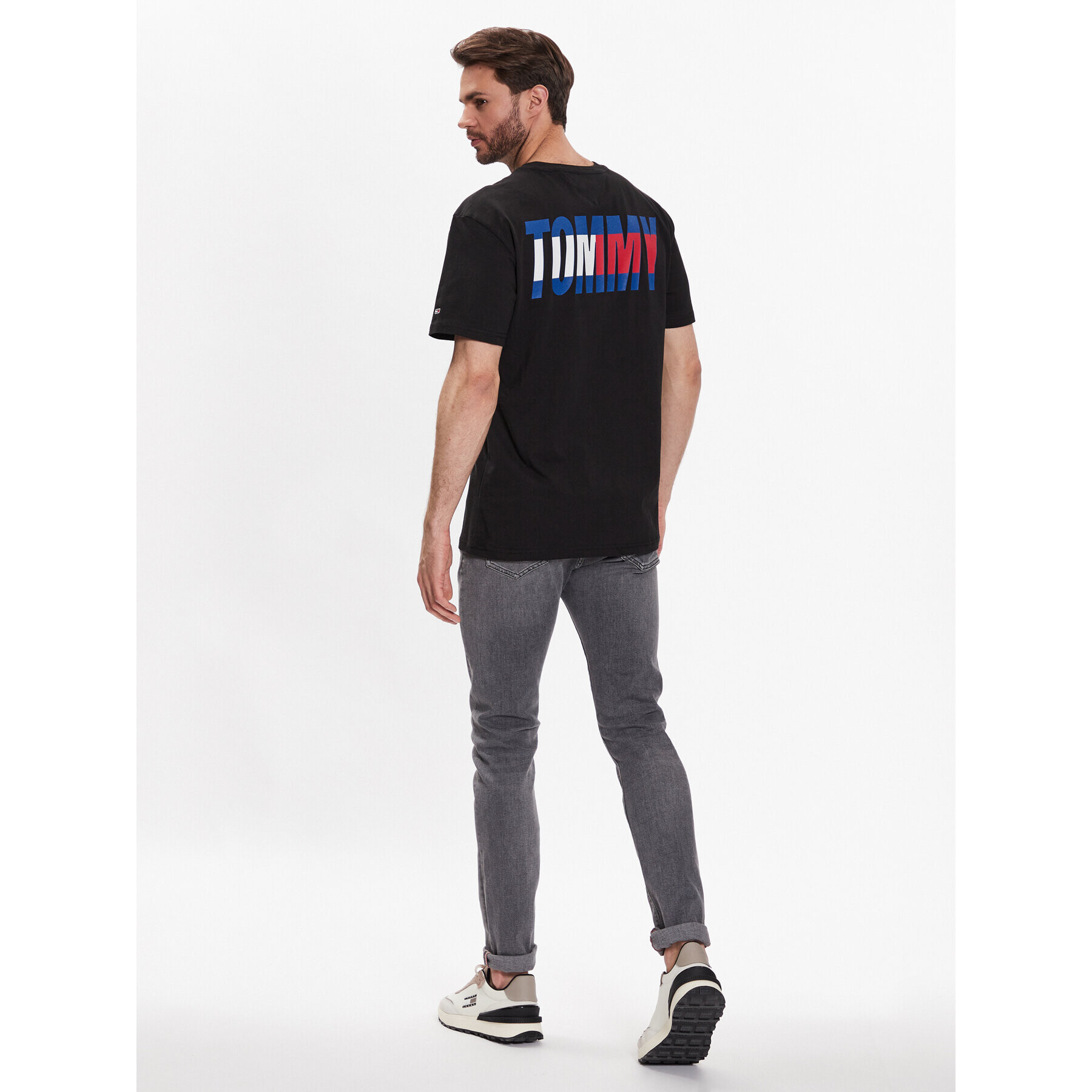Tommy Jeans Тишърт DM0DM16408 Черен Regular Fit - Pepit.bg