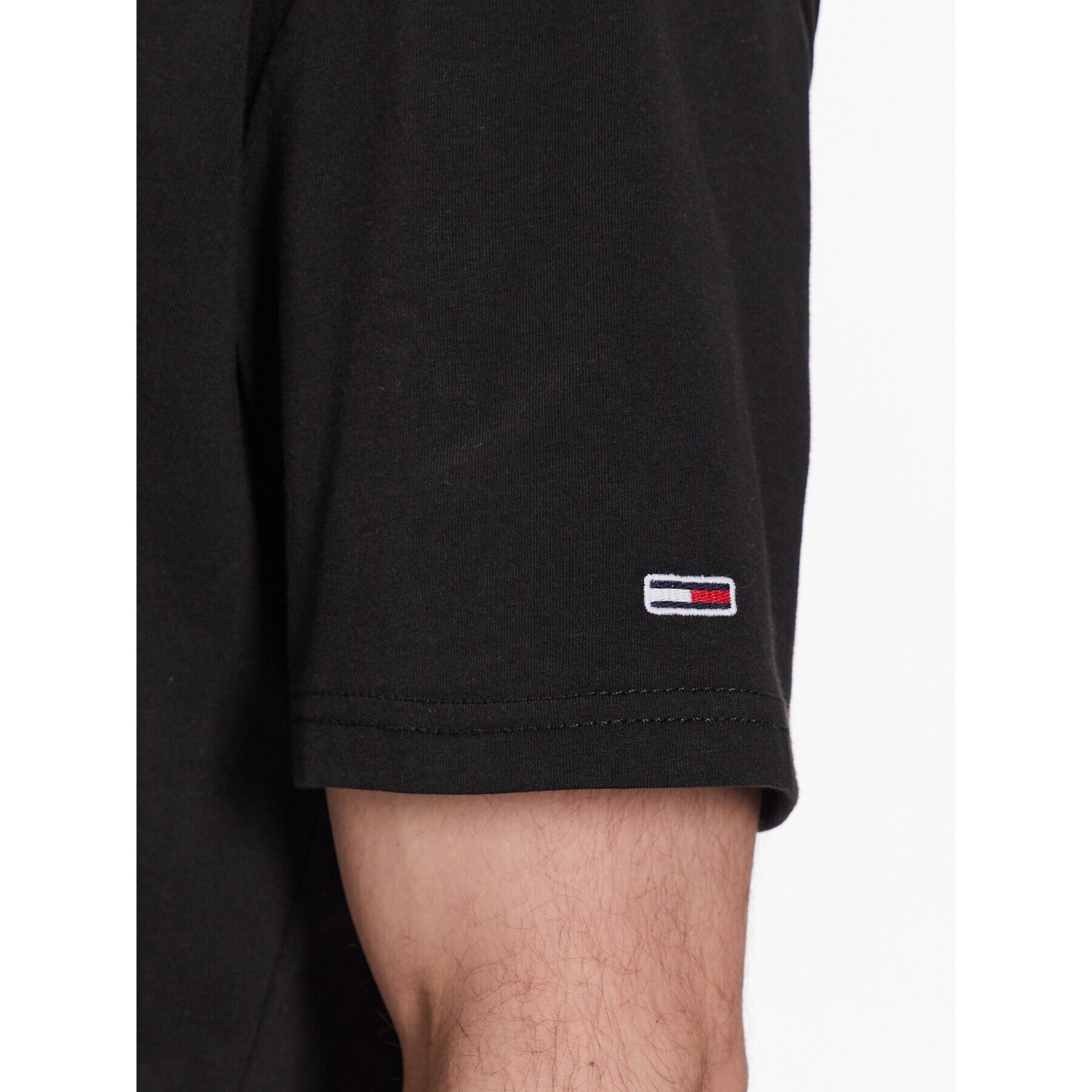 Tommy Jeans Тишърт DM0DM16408 Черен Regular Fit - Pepit.bg