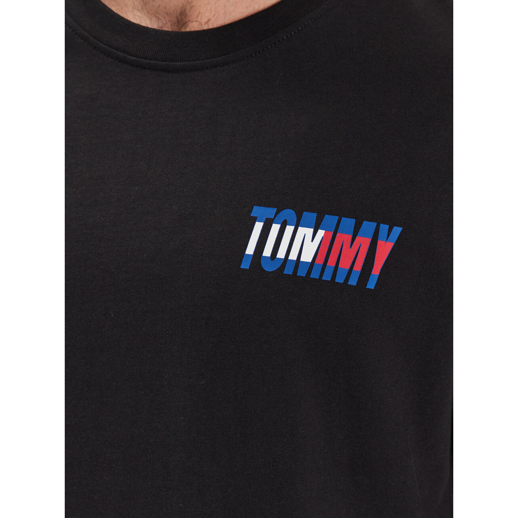 Tommy Jeans Тишърт DM0DM16408 Черен Regular Fit - Pepit.bg