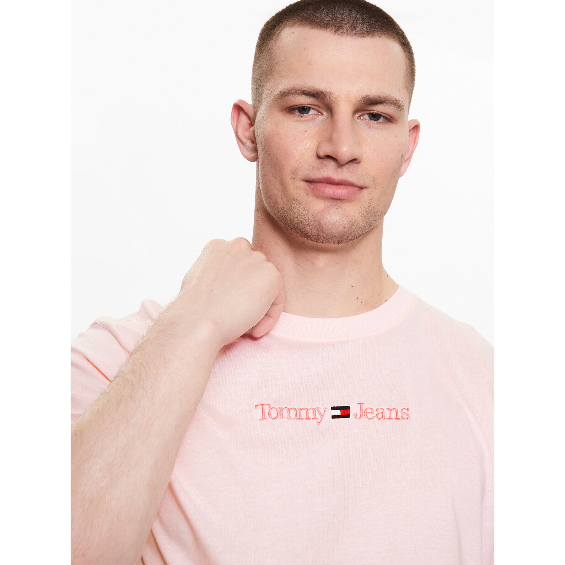 Tommy Jeans Тишърт DM0DM16825 Розов Regular Fit - Pepit.bg