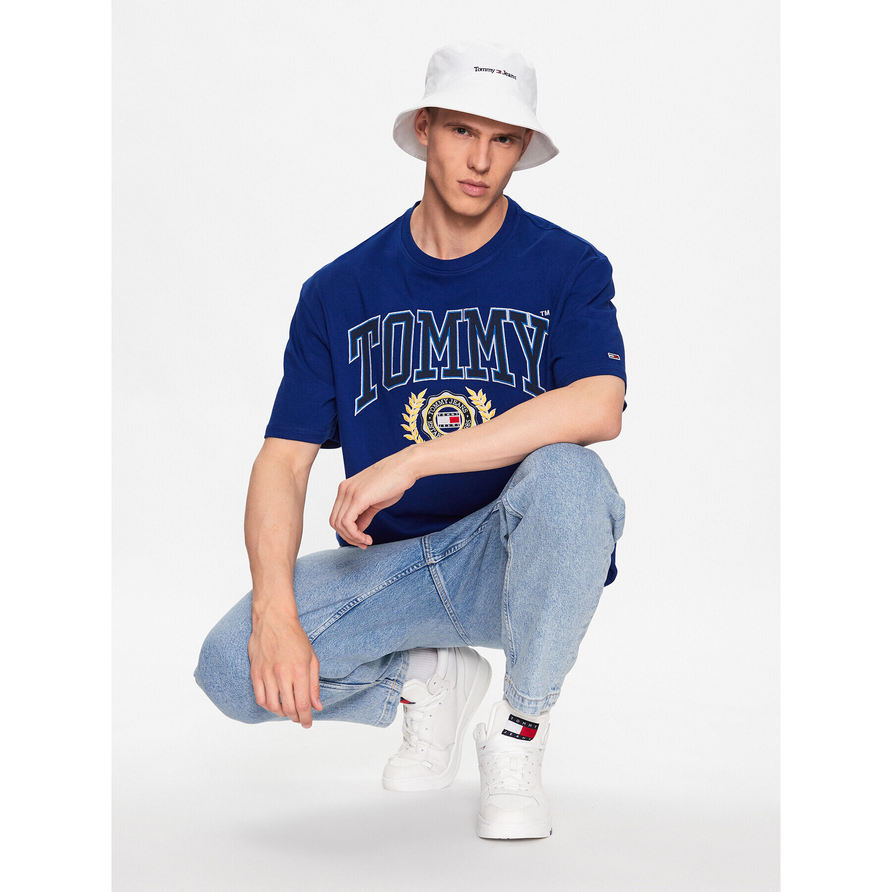 Tommy Jeans Тишърт DM0DM16832 Син Relaxed Fit - Pepit.bg