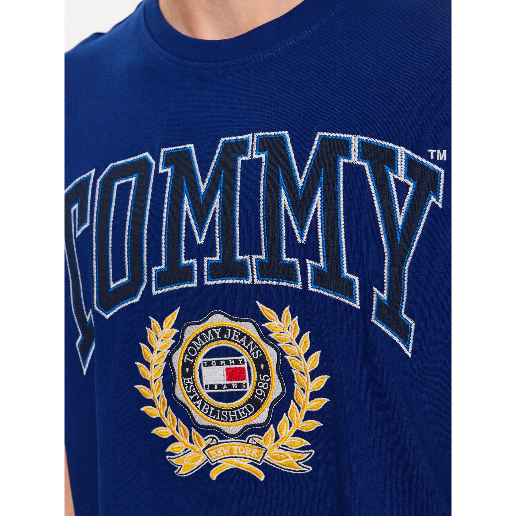 Tommy Jeans Тишърт DM0DM16832 Син Relaxed Fit - Pepit.bg