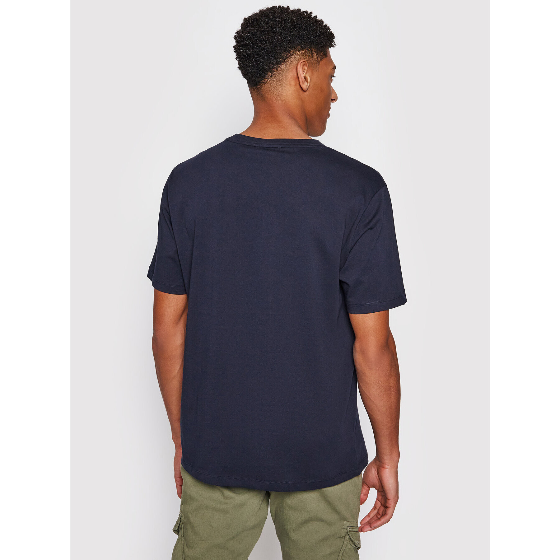 Tommy Jeans Тишърт Drop Shoulder Tee UM0UM02115 Тъмносин Regular Fit - Pepit.bg