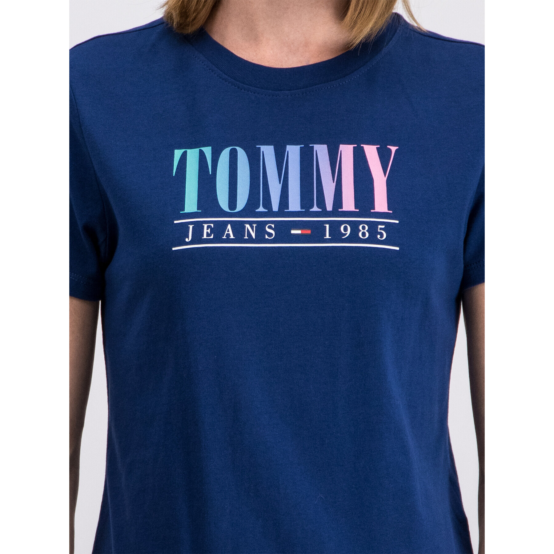 Tommy Jeans Тишърт DW0DW06699 Тъмносин Regular Fit - Pepit.bg