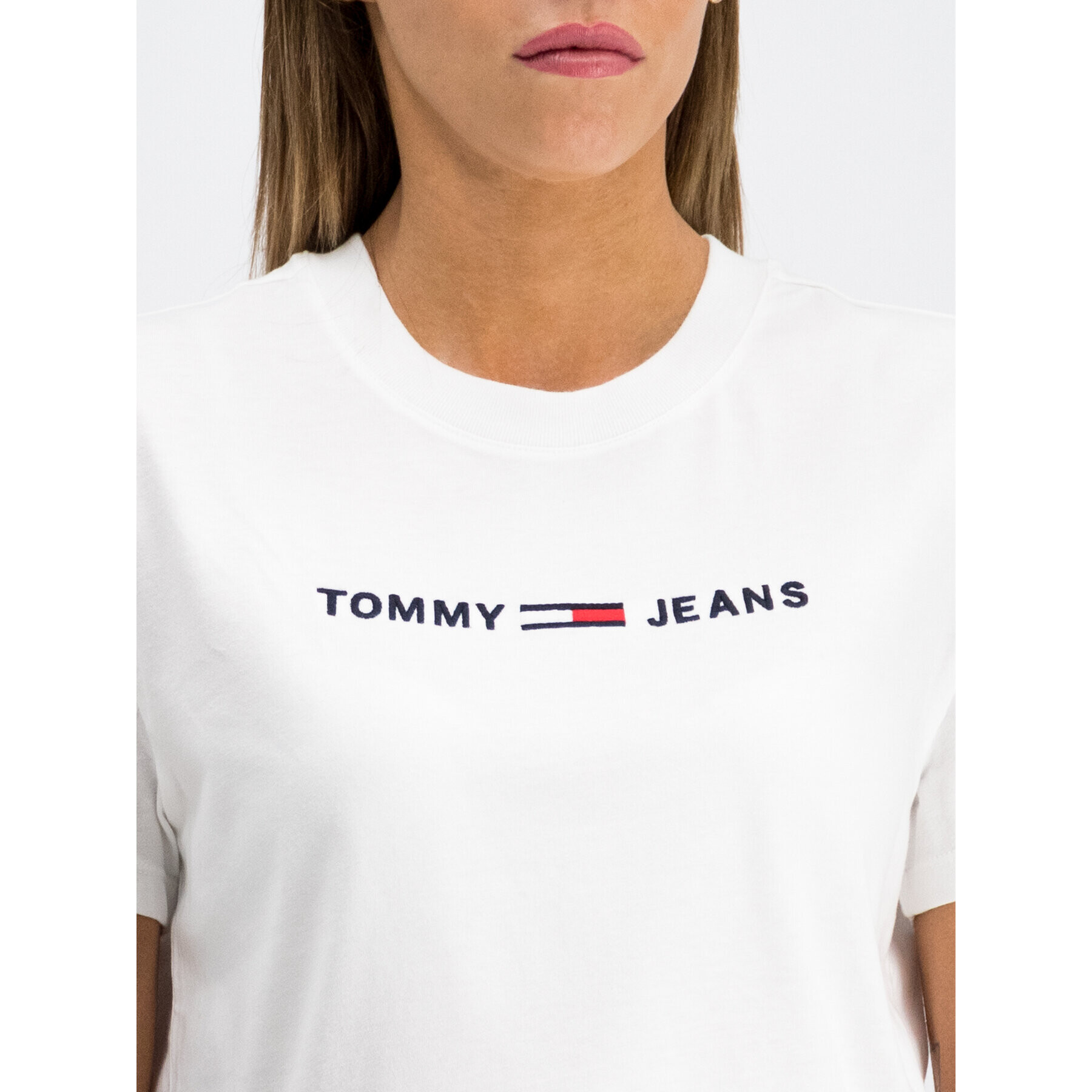 Tommy Jeans Тишърт DW0DW07429 Бял Oversize - Pepit.bg