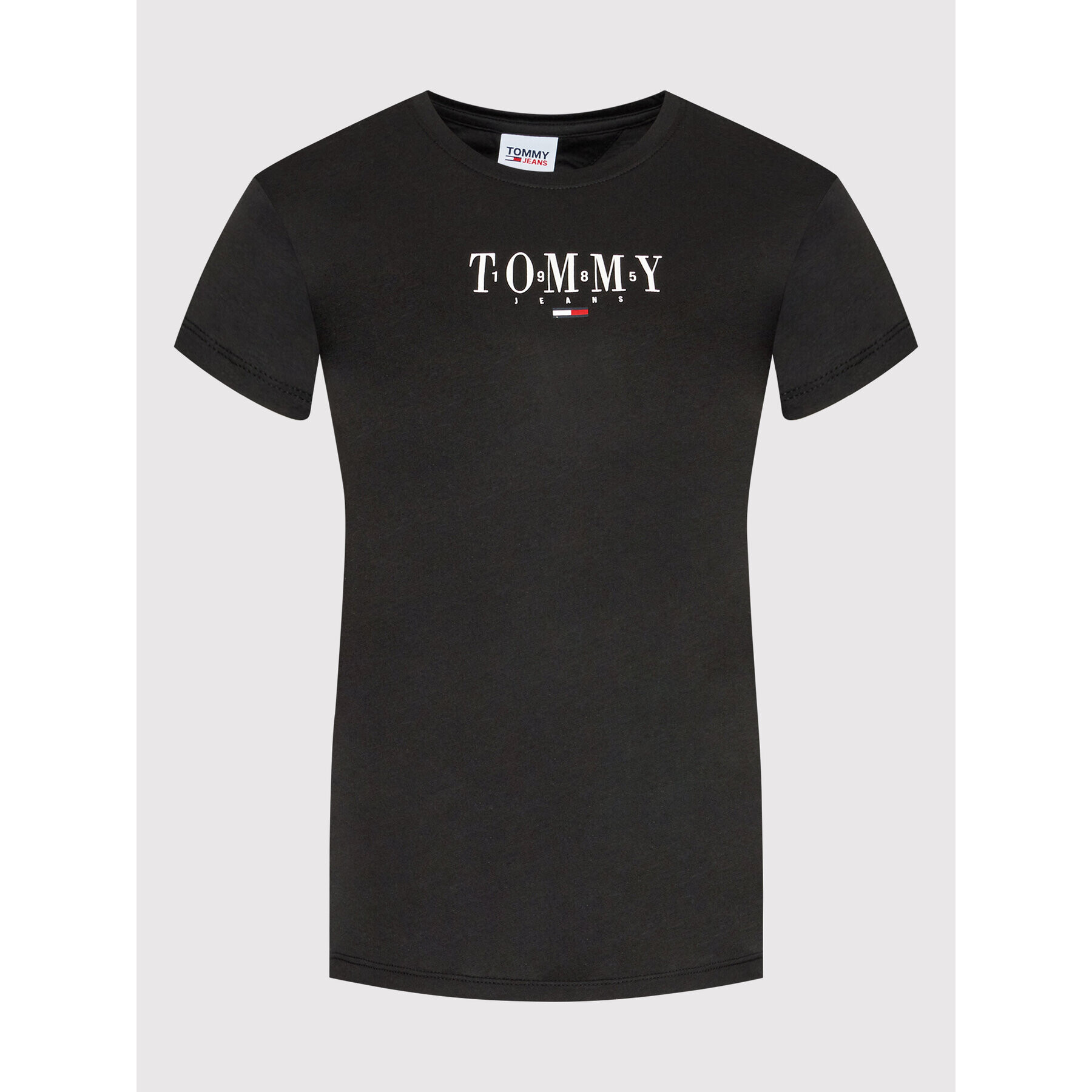 Tommy Jeans Тишърт DW0DW12842 Черен Slim Fit - Pepit.bg