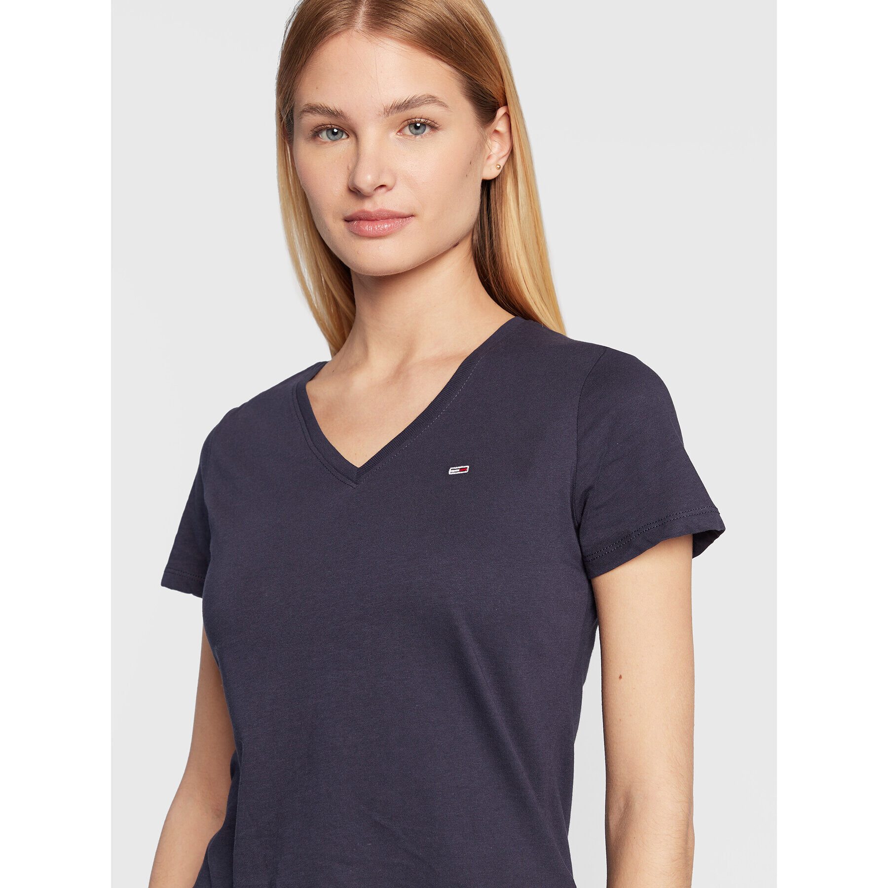 Tommy Jeans Тишърт DW0DW14617 Тъмносин Slim Fit - Pepit.bg