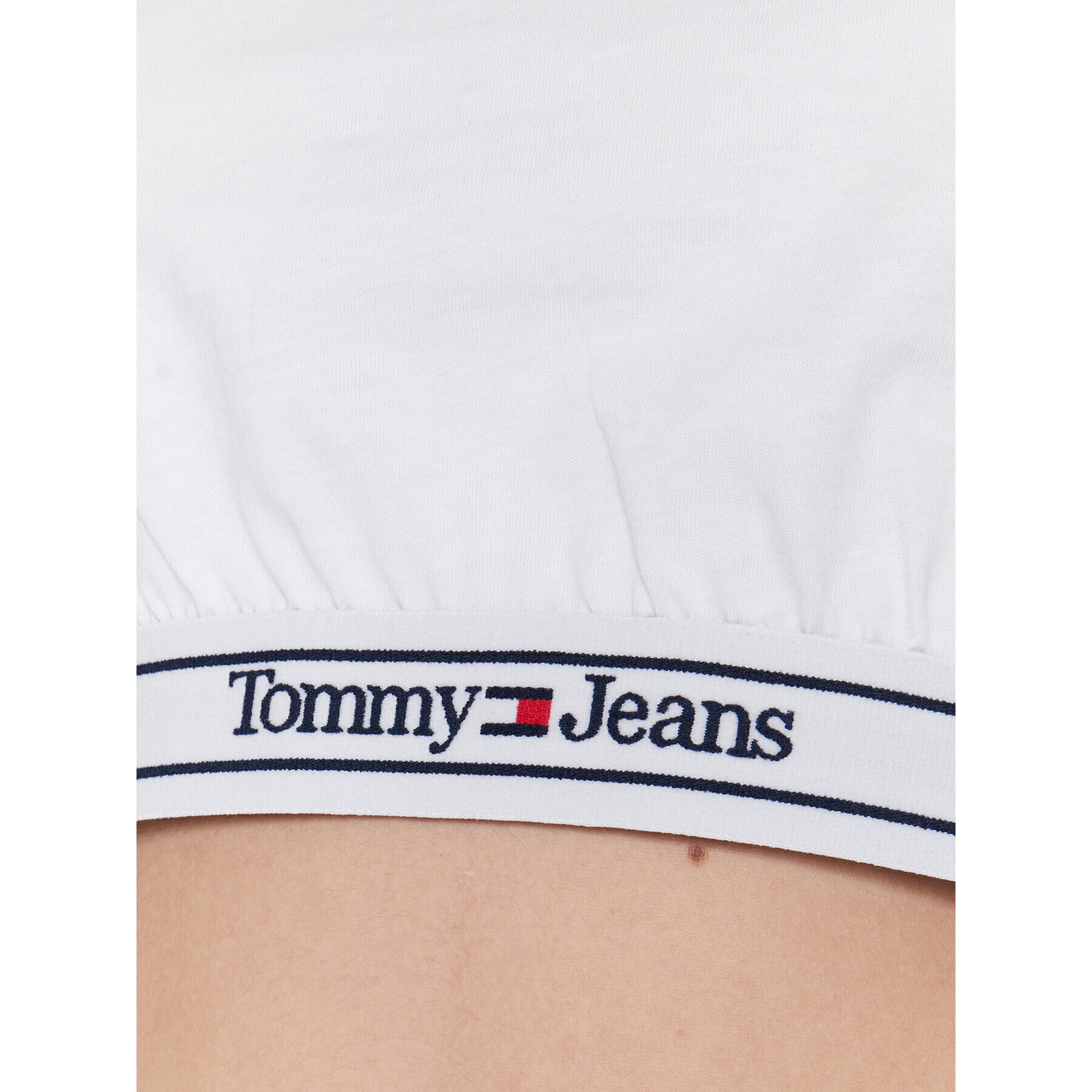 Tommy Jeans Тишърт DW0DW15167 Бял Cropped Fit - Pepit.bg