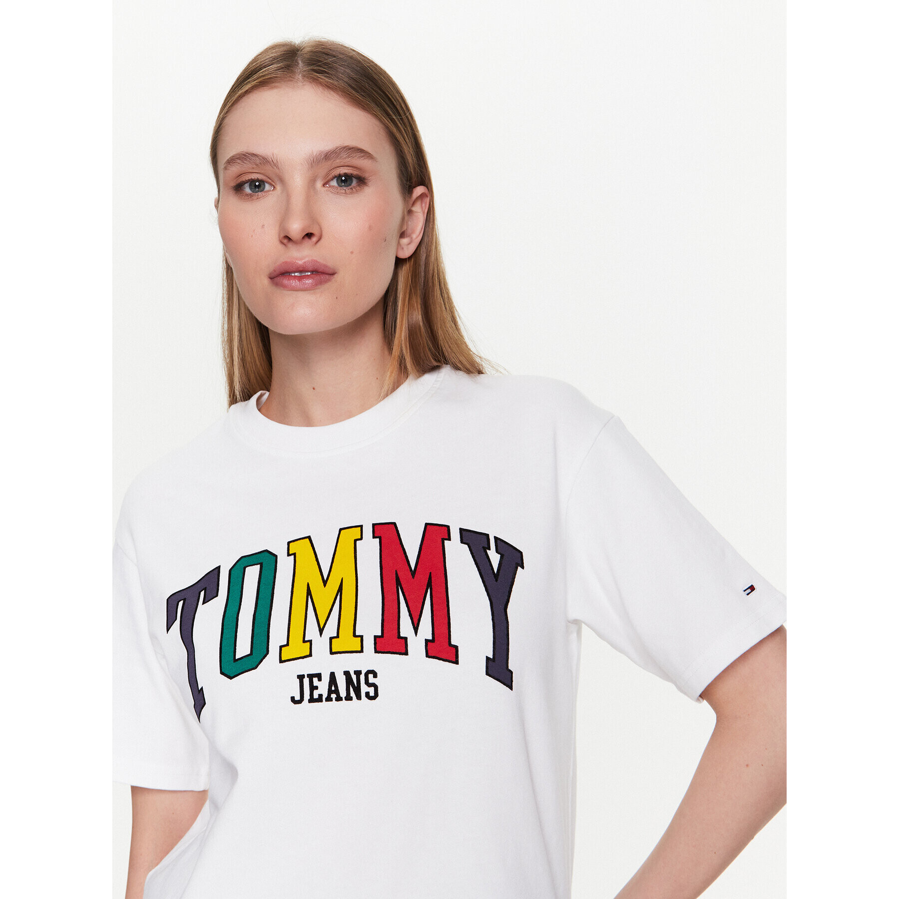 Tommy Jeans Тишърт DW0DW15468 Бял Relaxed Fit - Pepit.bg