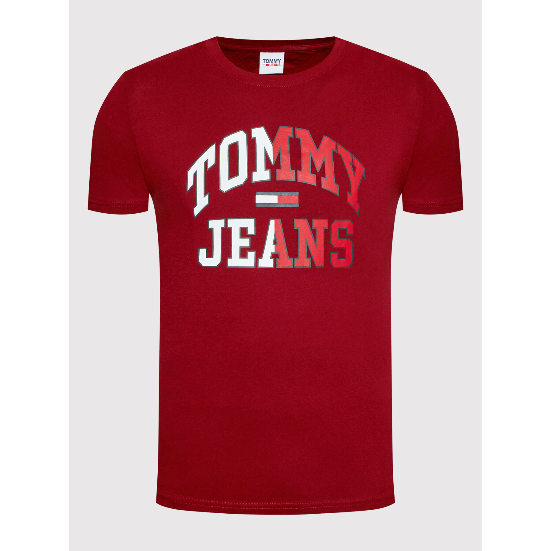 Tommy Jeans Тишърт Entry Collegiate DM0DM12421 Бордо Regular Fit - Pepit.bg