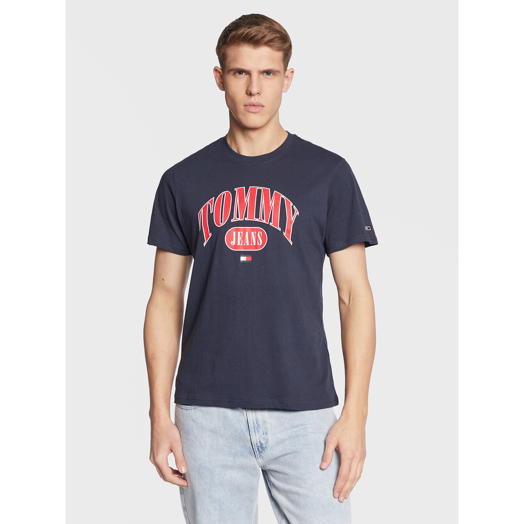 Tommy Jeans Тишърт Entry DM0DM15675 Тъмносин Regular Fit - Pepit.bg