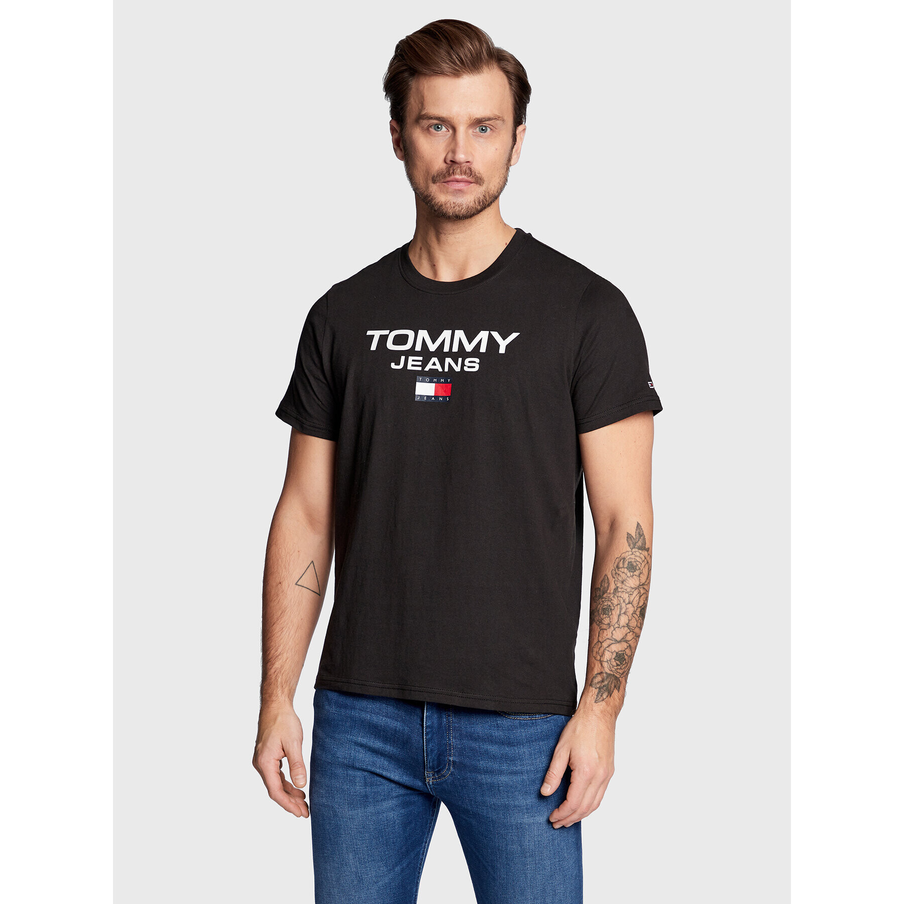 Tommy Jeans Тишърт Entry DM0DM15682 Черен Regular Fit - Pepit.bg