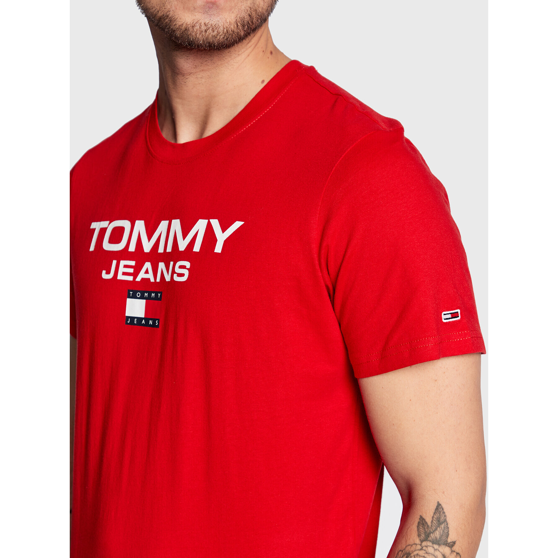 Tommy Jeans Тишърт Entry DM0DM15682 Червен Regular Fit - Pepit.bg