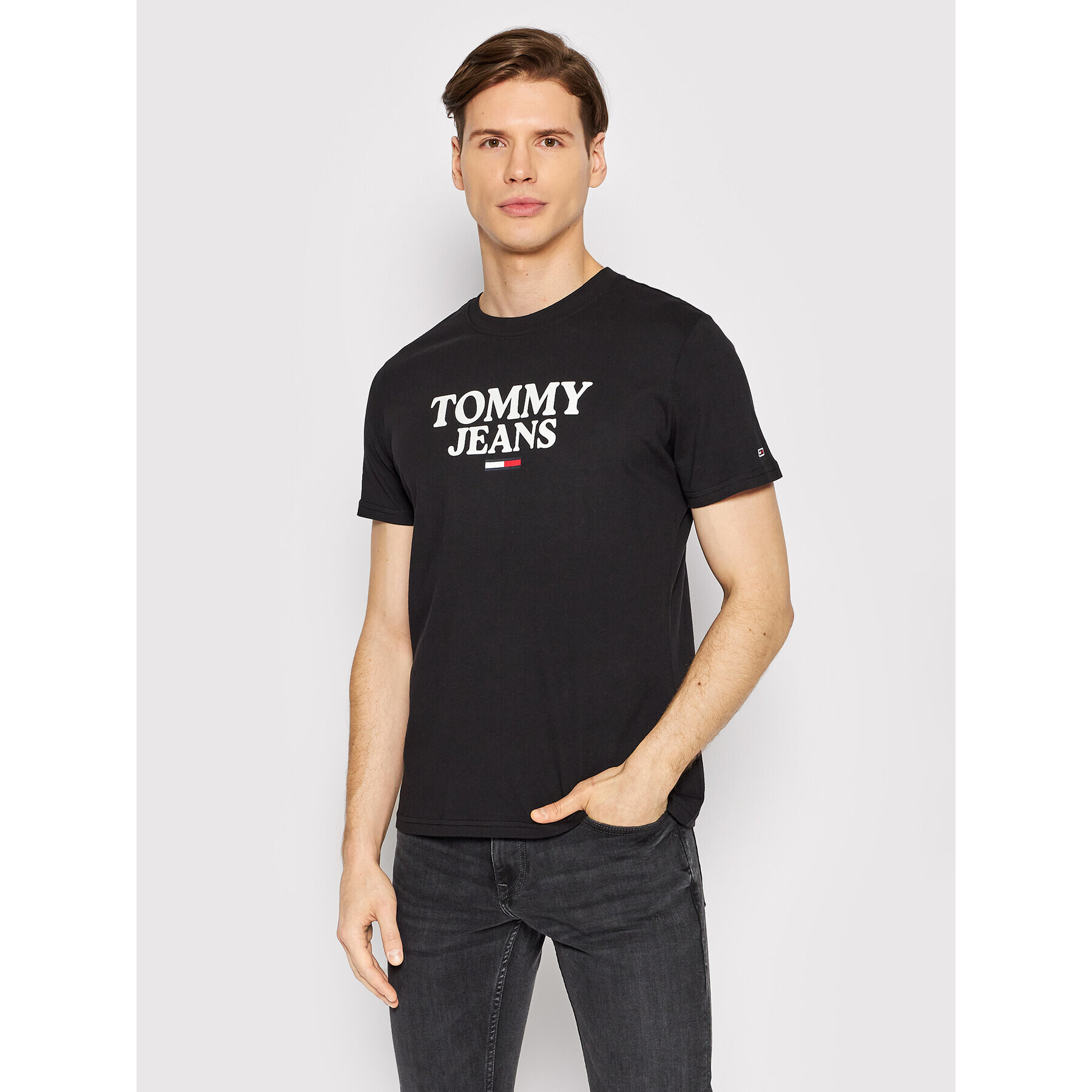 Tommy Jeans Тишърт Entry Graphic DM0DM12853 Черен Regular Fit - Pepit.bg