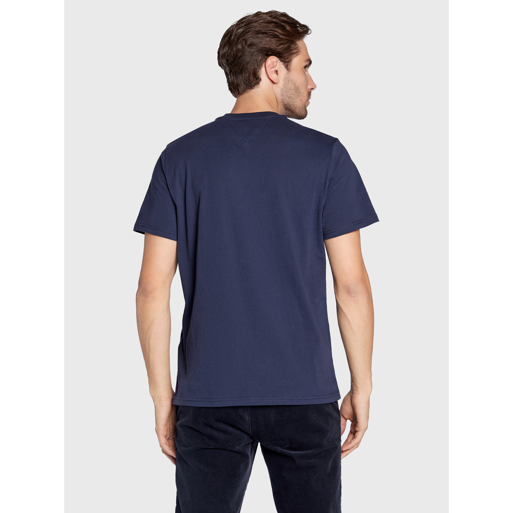 Tommy Jeans Тишърт Entry Verticle DM0DM14003 Тъмносин Regular Fit - Pepit.bg