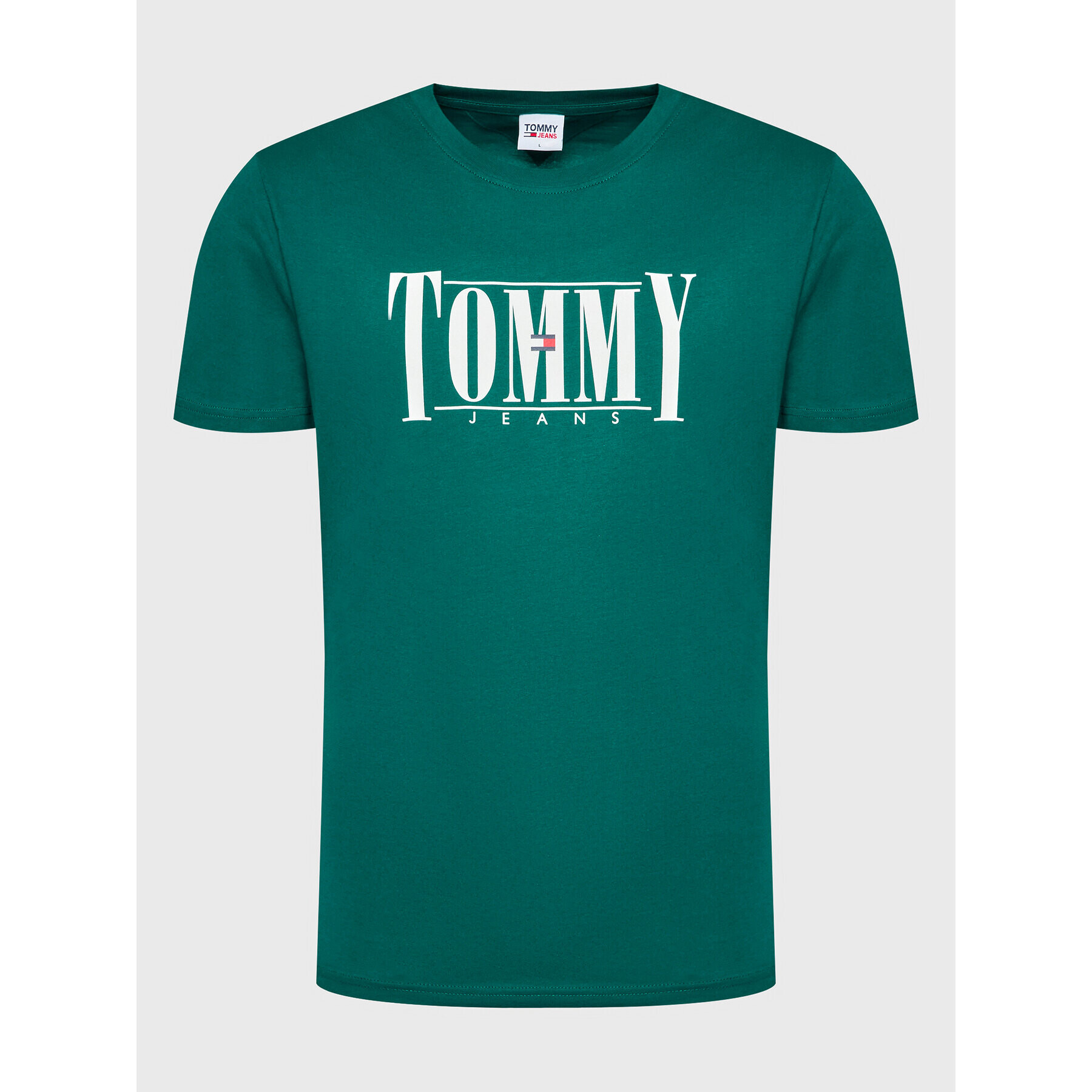 Tommy Jeans Тишърт Essentail DM0DM14993 Зелен Regular Fit - Pepit.bg