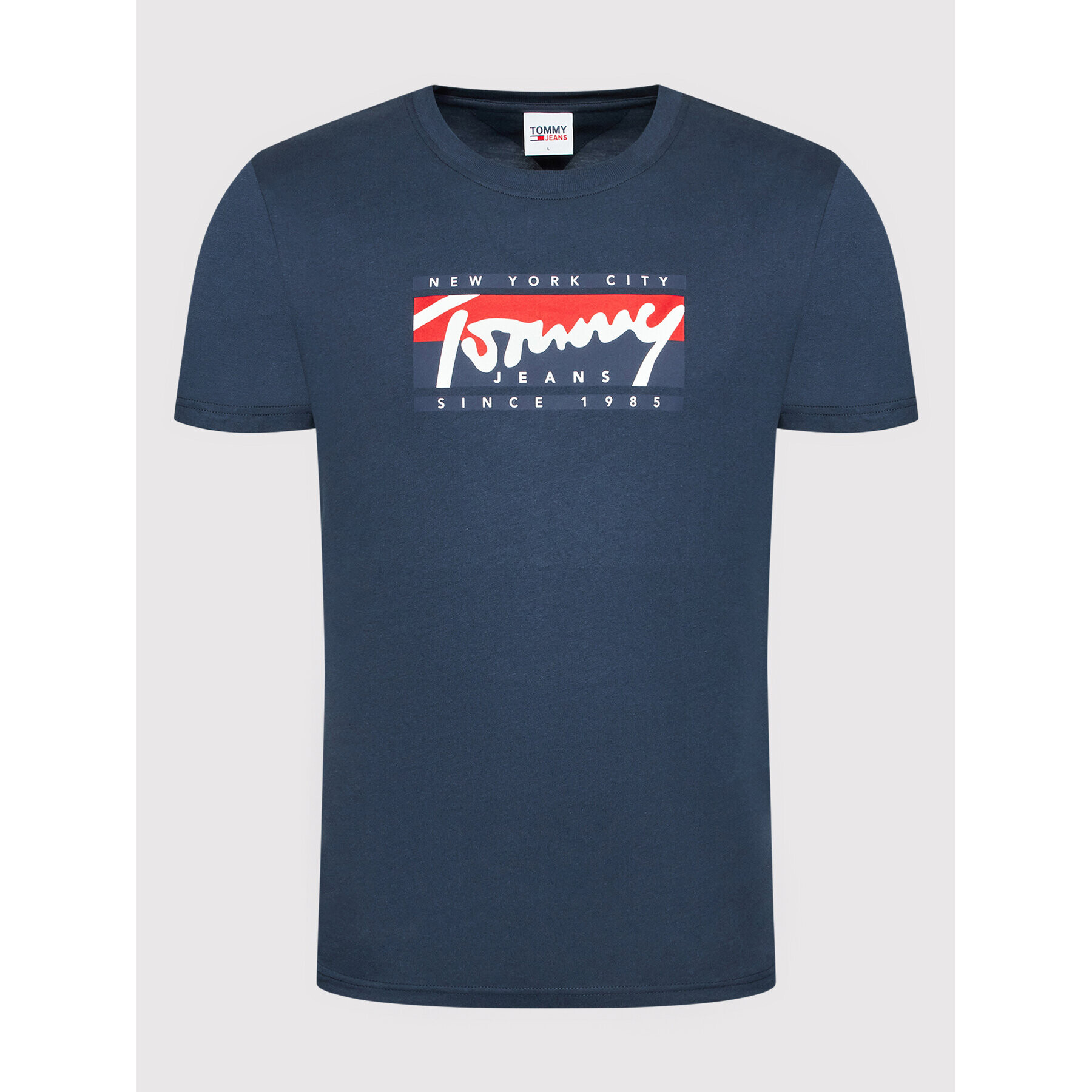 Tommy Jeans Тишърт Essential DM0DM13250 Тъмносин Regular Fit - Pepit.bg