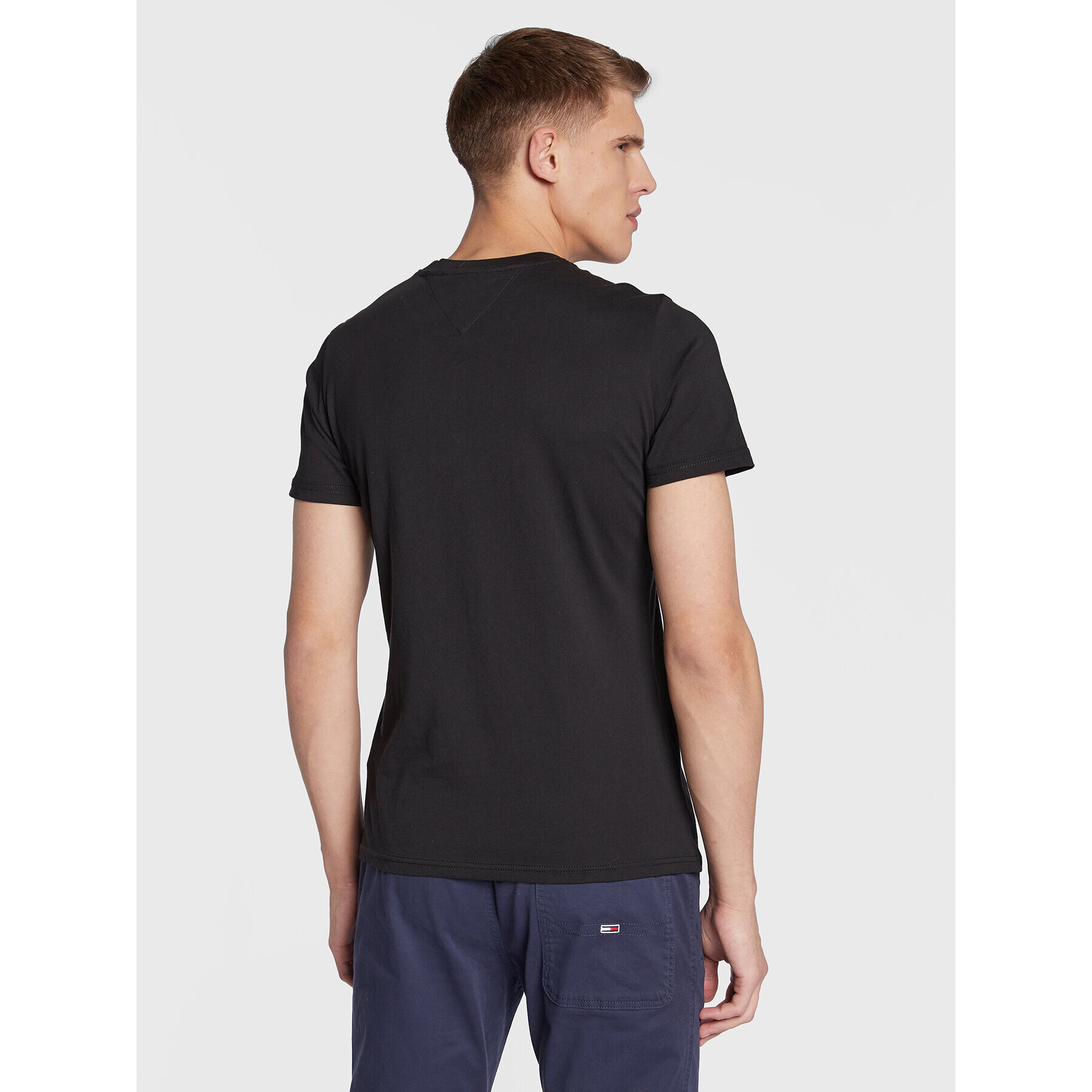 Tommy Jeans Тишърт Essential DM0DM14979 Черен Slim Fit - Pepit.bg