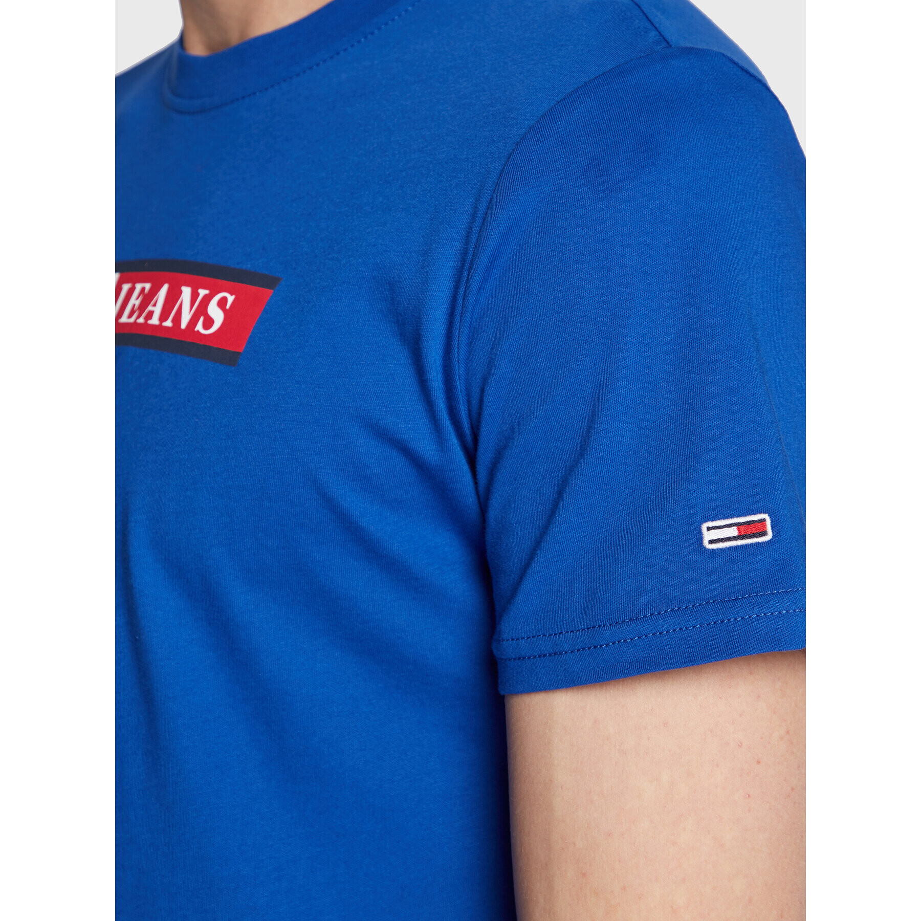 Tommy Jeans Тишърт Essential DM0DM14979 Син Slim Fit - Pepit.bg