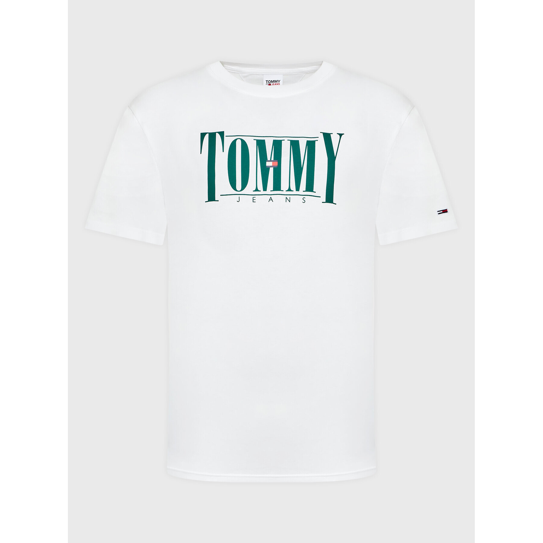 Tommy Jeans Тишърт Essential DM0DM14993 Бял Regular Fit - Pepit.bg