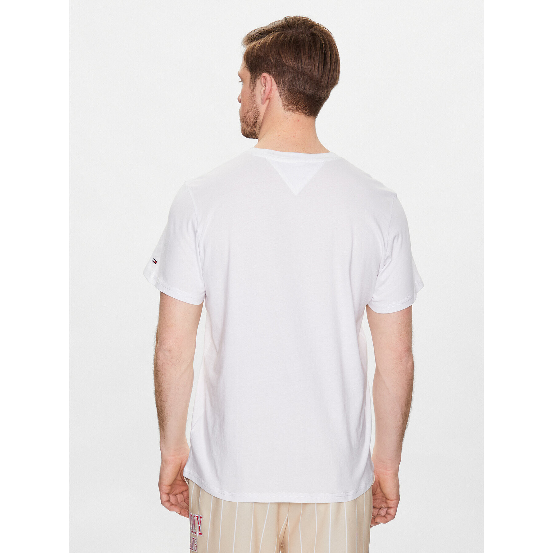Tommy Jeans Тишърт Essential DM0DM16405 Бял Regular Fit - Pepit.bg