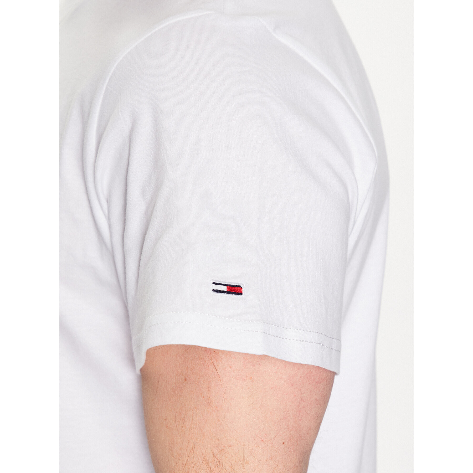 Tommy Jeans Тишърт Essential DM0DM16405 Бял Regular Fit - Pepit.bg