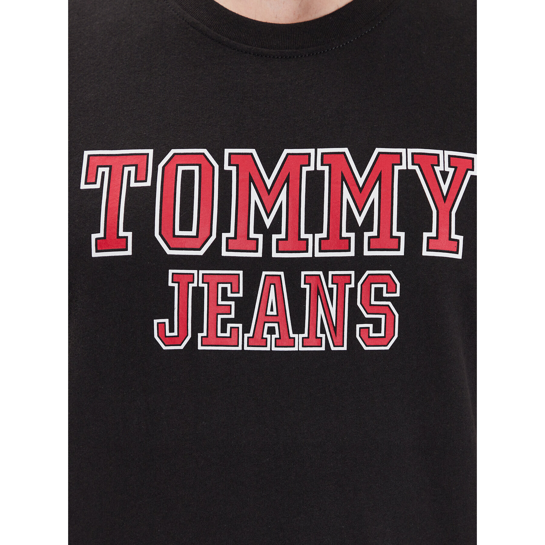 Tommy Jeans Тишърт Essential DM0DM16405 Черен Regular Fit - Pepit.bg