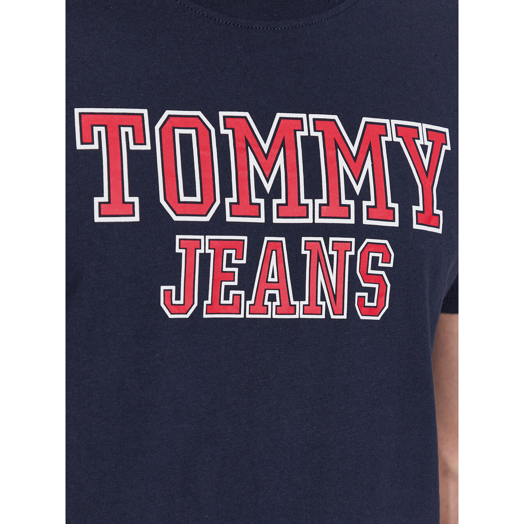 Tommy Jeans Тишърт Essential DM0DM16405 Тъмносин Regular Fit - Pepit.bg