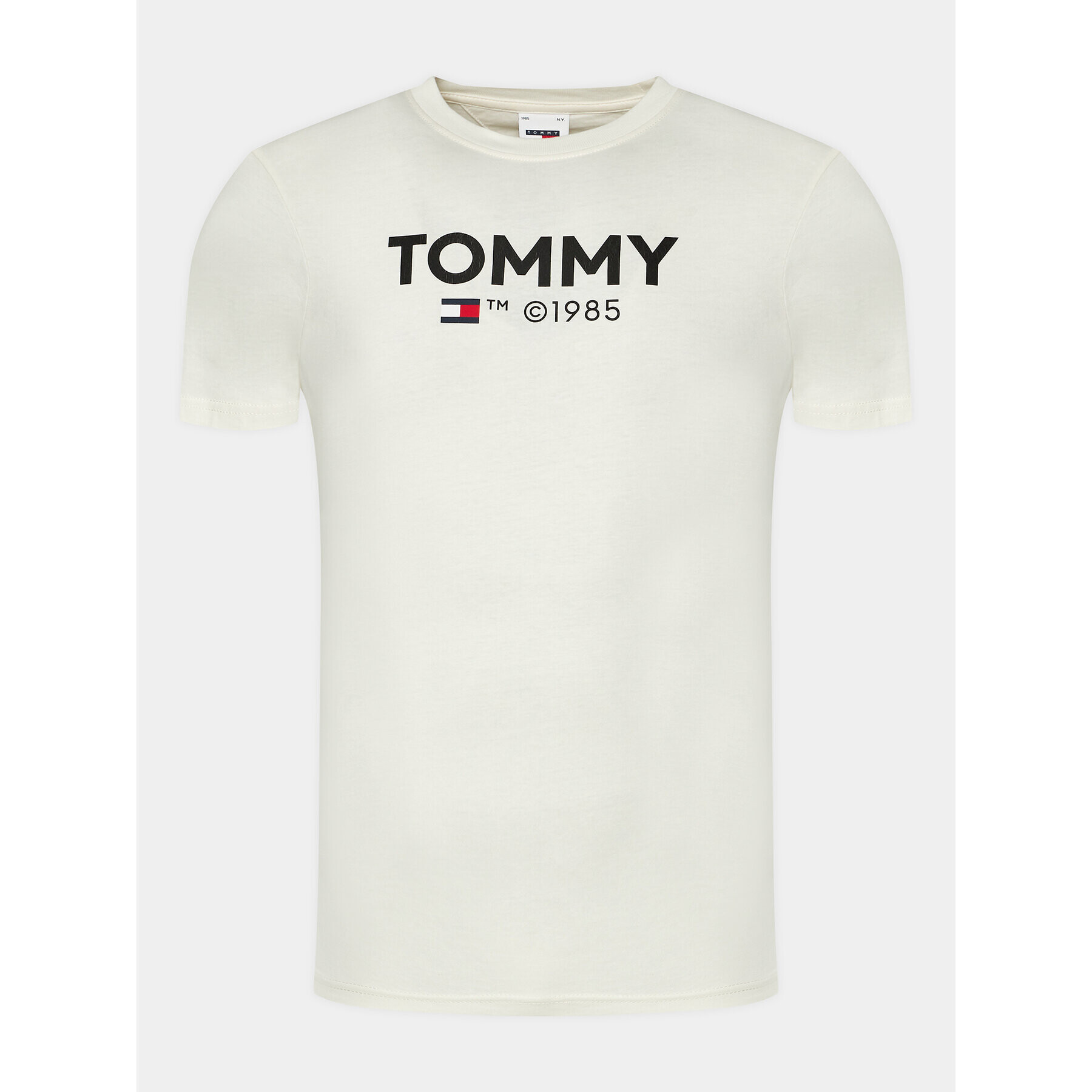 Tommy Jeans Тишърт Essential DM0DM18264 Бял Slim Fit - Pepit.bg