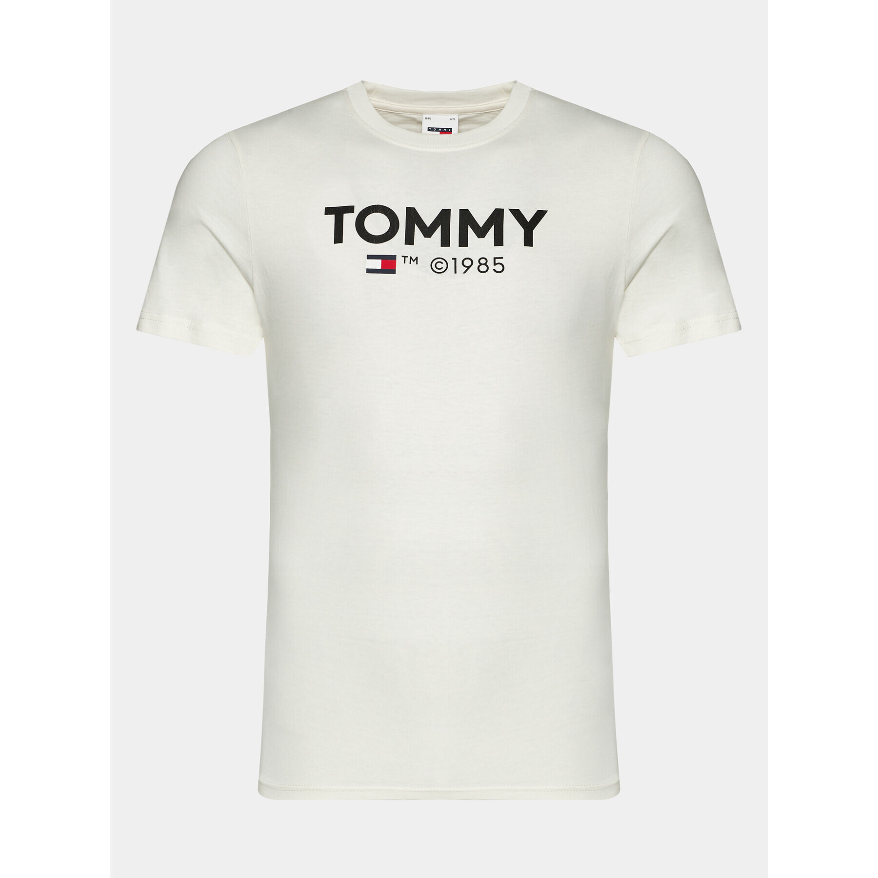 Tommy Jeans Тишърт Essential DM0DM18264 Бял Slim Fit - Pepit.bg