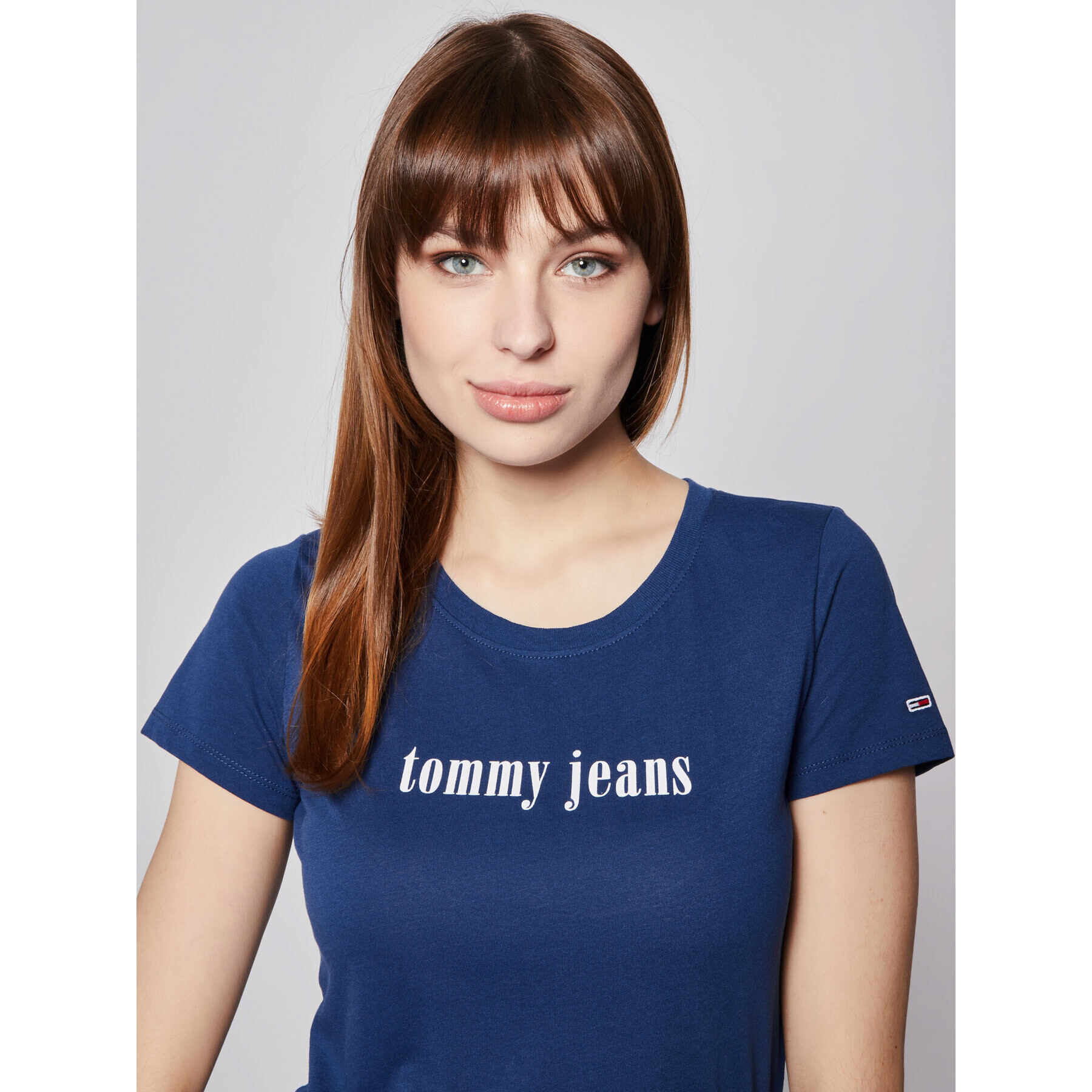 Tommy Jeans Тишърт Essential DW0DW06715 Тъмносин Slim Fit - Pepit.bg