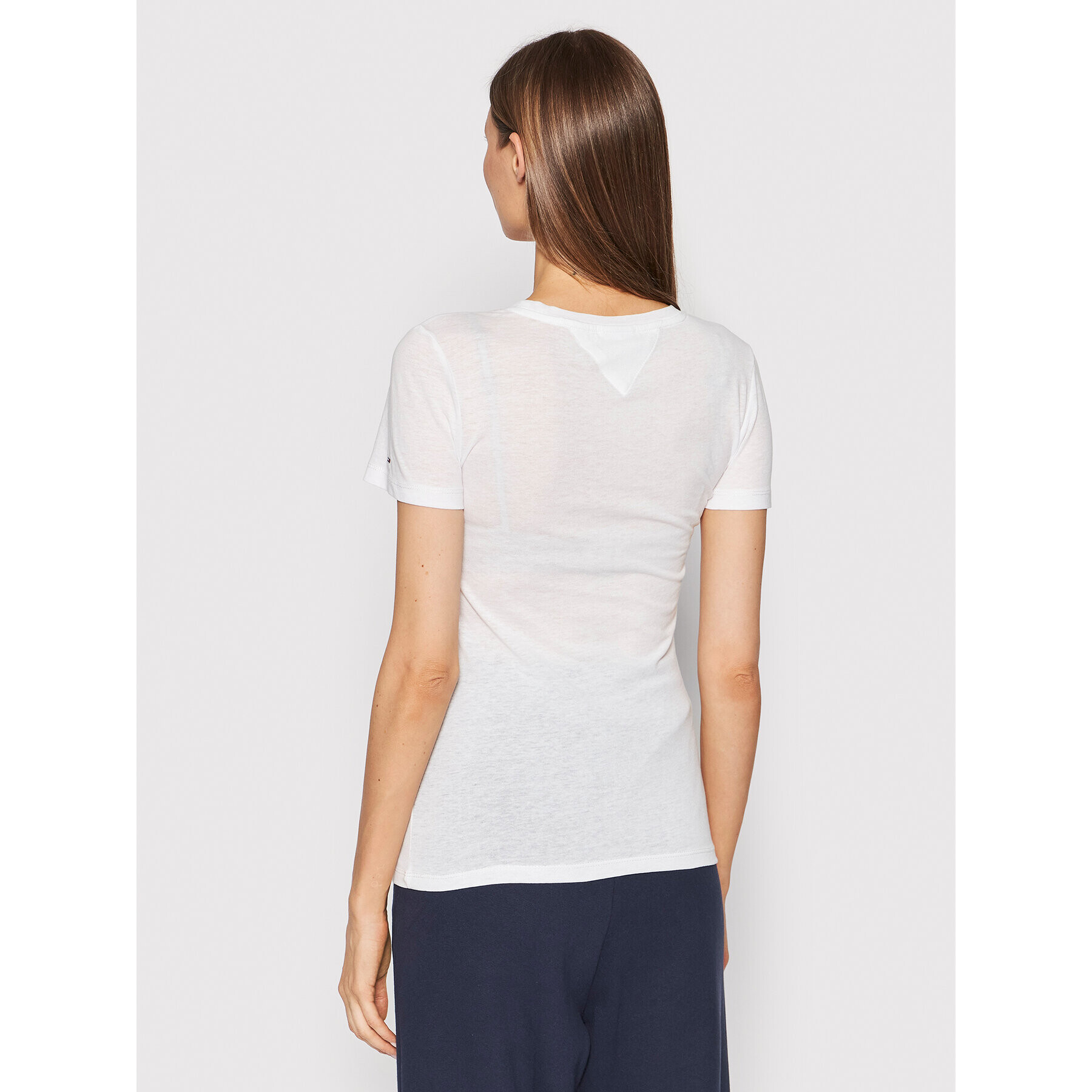 Tommy Jeans Тишърт Essential DW0DW12829 Бял Slim Fit - Pepit.bg
