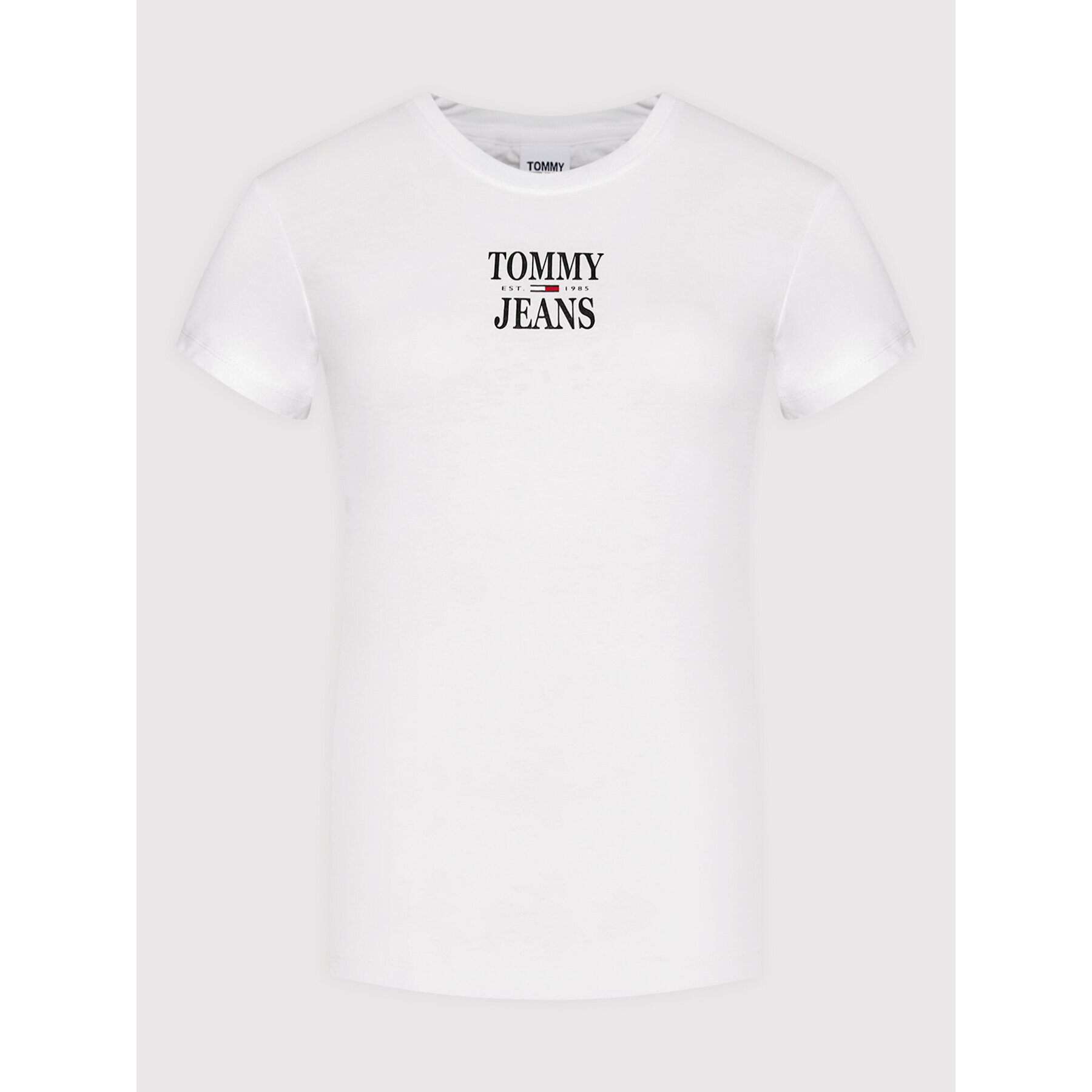 Tommy Jeans Тишърт Essential DW0DW12829 Бял Slim Fit - Pepit.bg