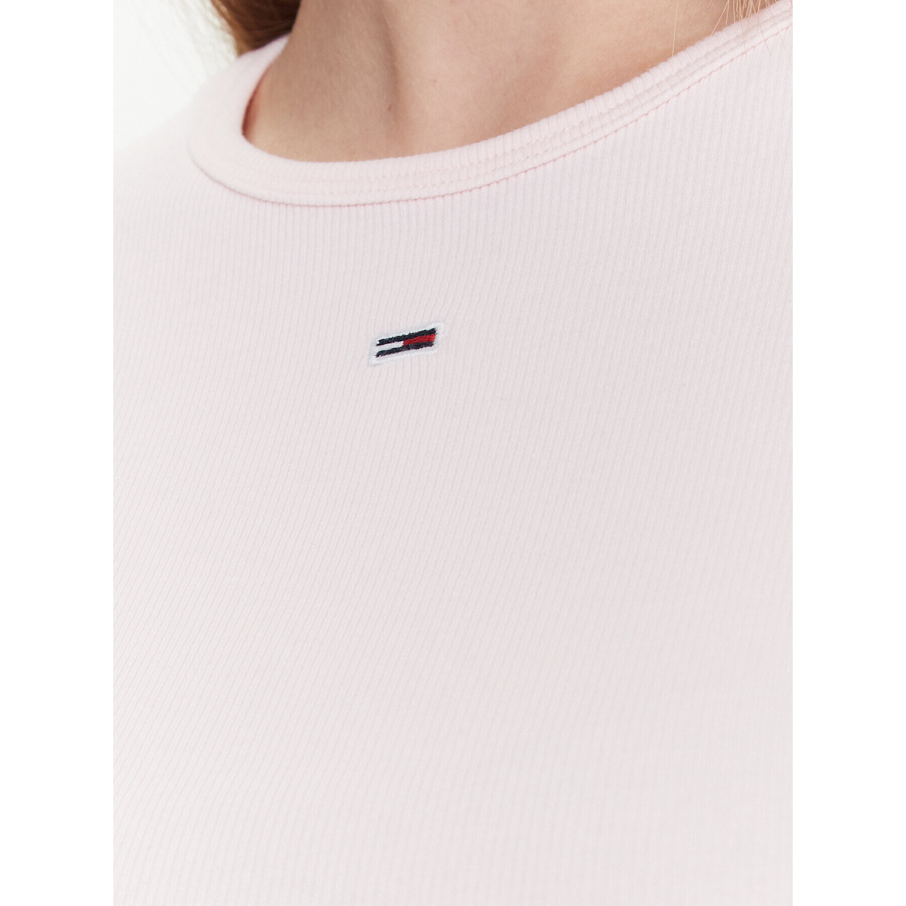 Tommy Jeans Тишърт Essential DW0DW14876 Розов Slim Fit - Pepit.bg