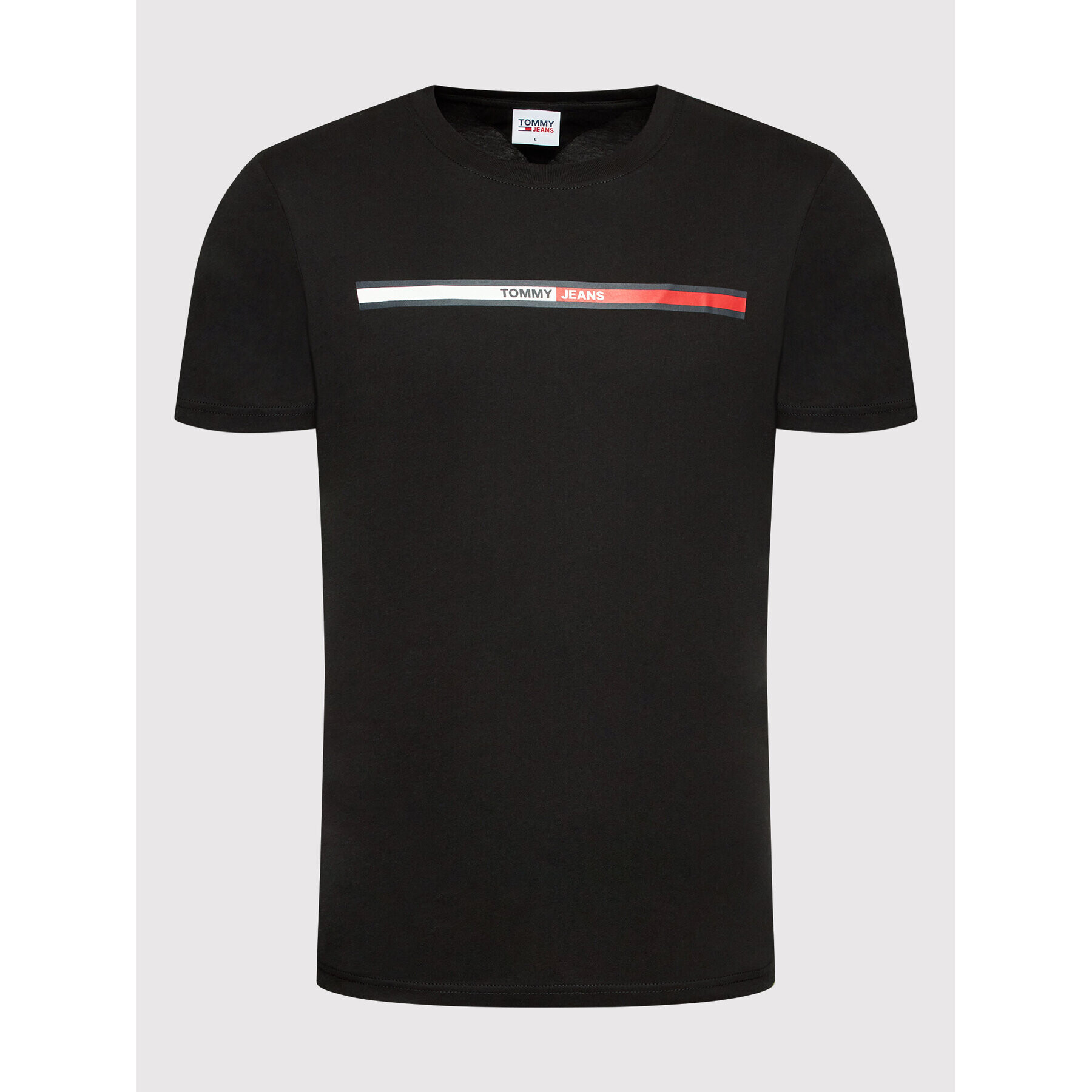 Tommy Jeans Тишърт Essential Flag DM0DM13509 Черен Regular Fit - Pepit.bg