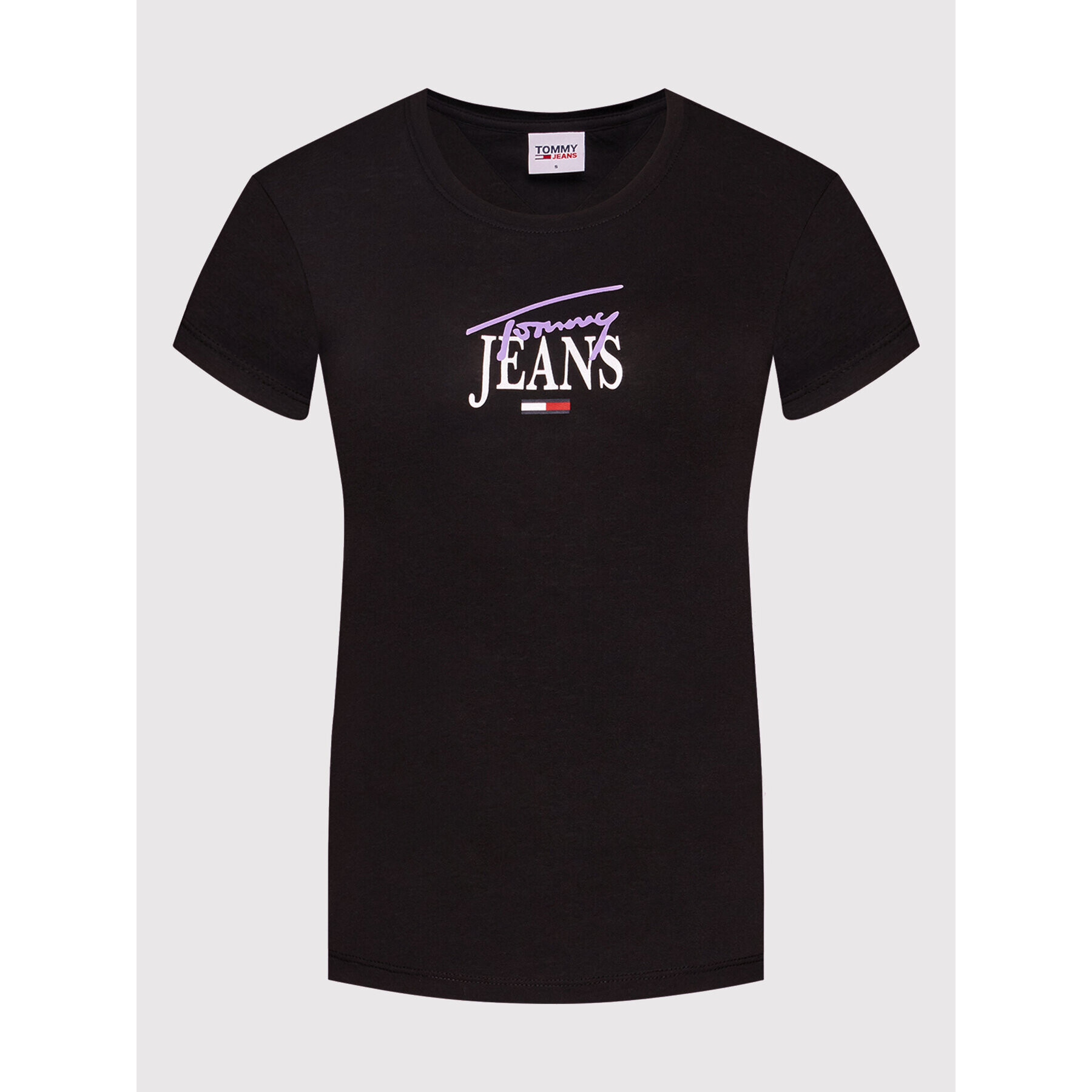 Tommy Jeans Тишърт Essential Logo DW0DW12001 Черен Slim Fit - Pepit.bg