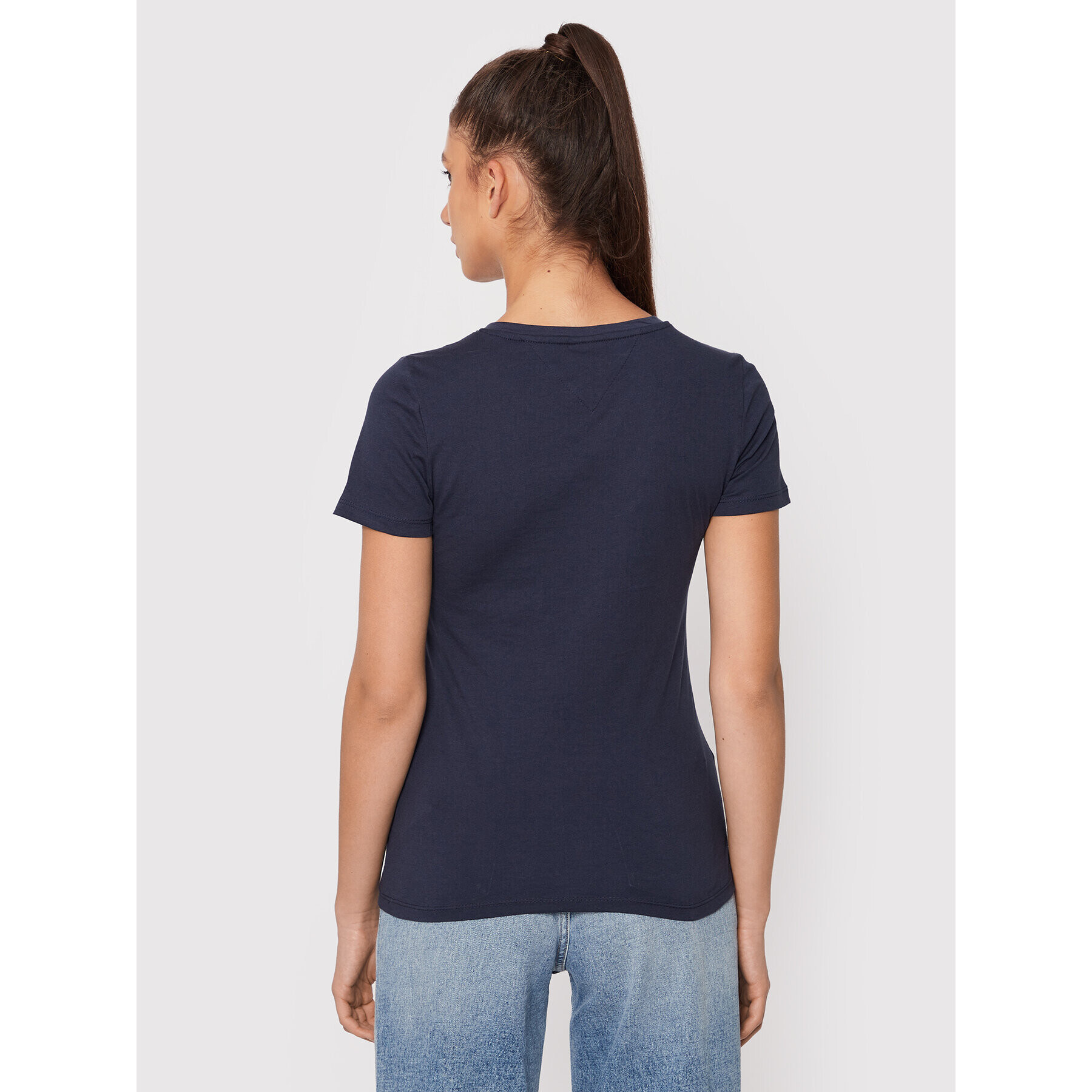 Tommy Jeans Тишърт Essential Logo DW0DW13696 Тъмносин Regular Fit - Pepit.bg