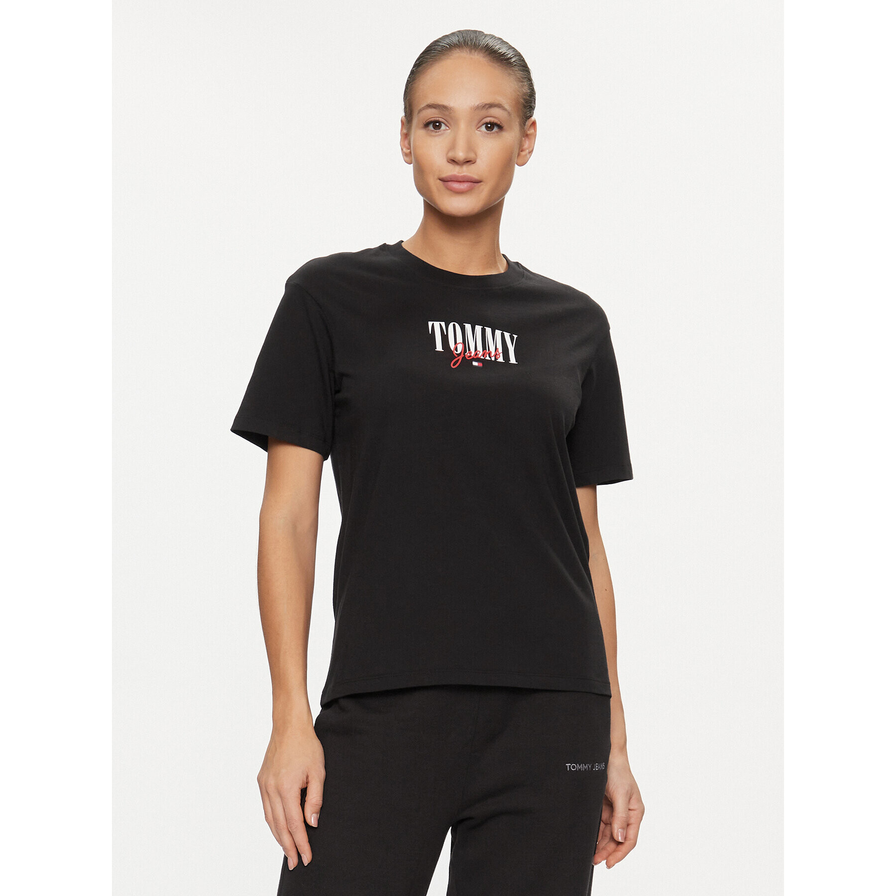 Tommy Jeans Тишърт Essential Logo DW0DW16441 Черен Relaxed Fit - Pepit.bg