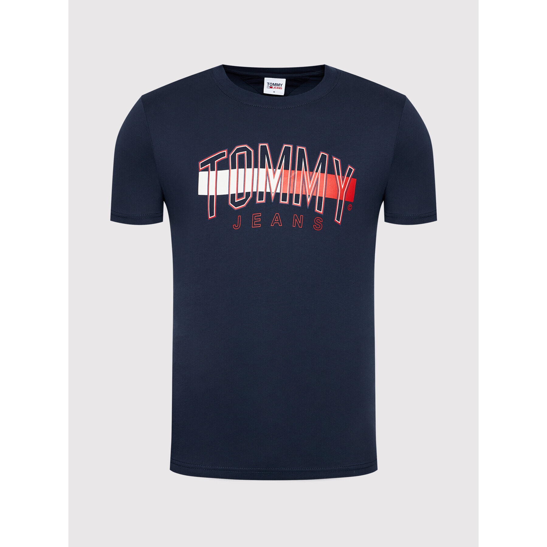 Tommy Jeans Тишърт Flag DM0DM09717 Тъмносин Regular Fit - Pepit.bg