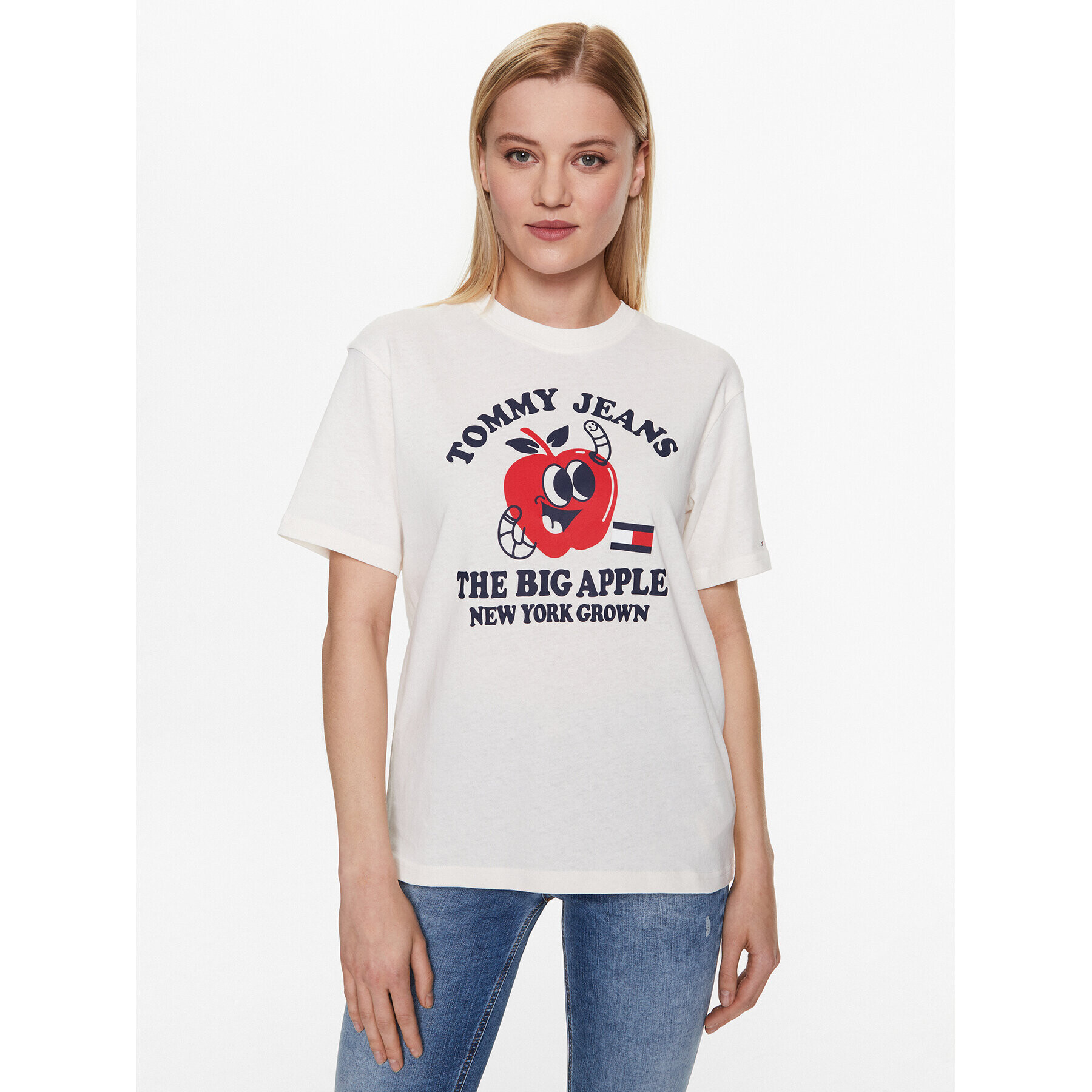 Tommy Jeans Тишърт Homegrown 2 DW0DW15475 Бежов Relaxed Fit - Pepit.bg