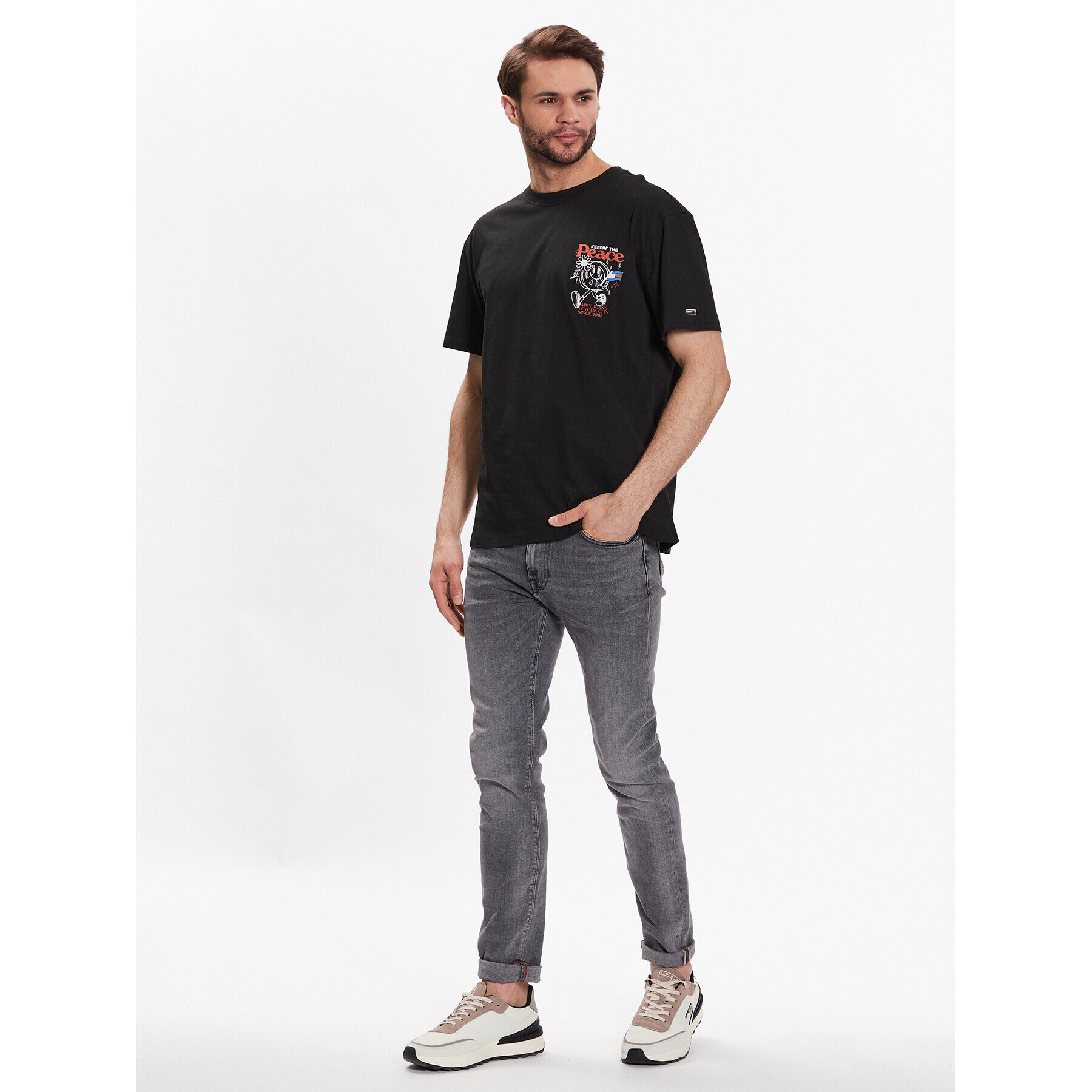 Tommy Jeans Тишърт Homegrown DM0DM16226 Черен Regular Fit - Pepit.bg