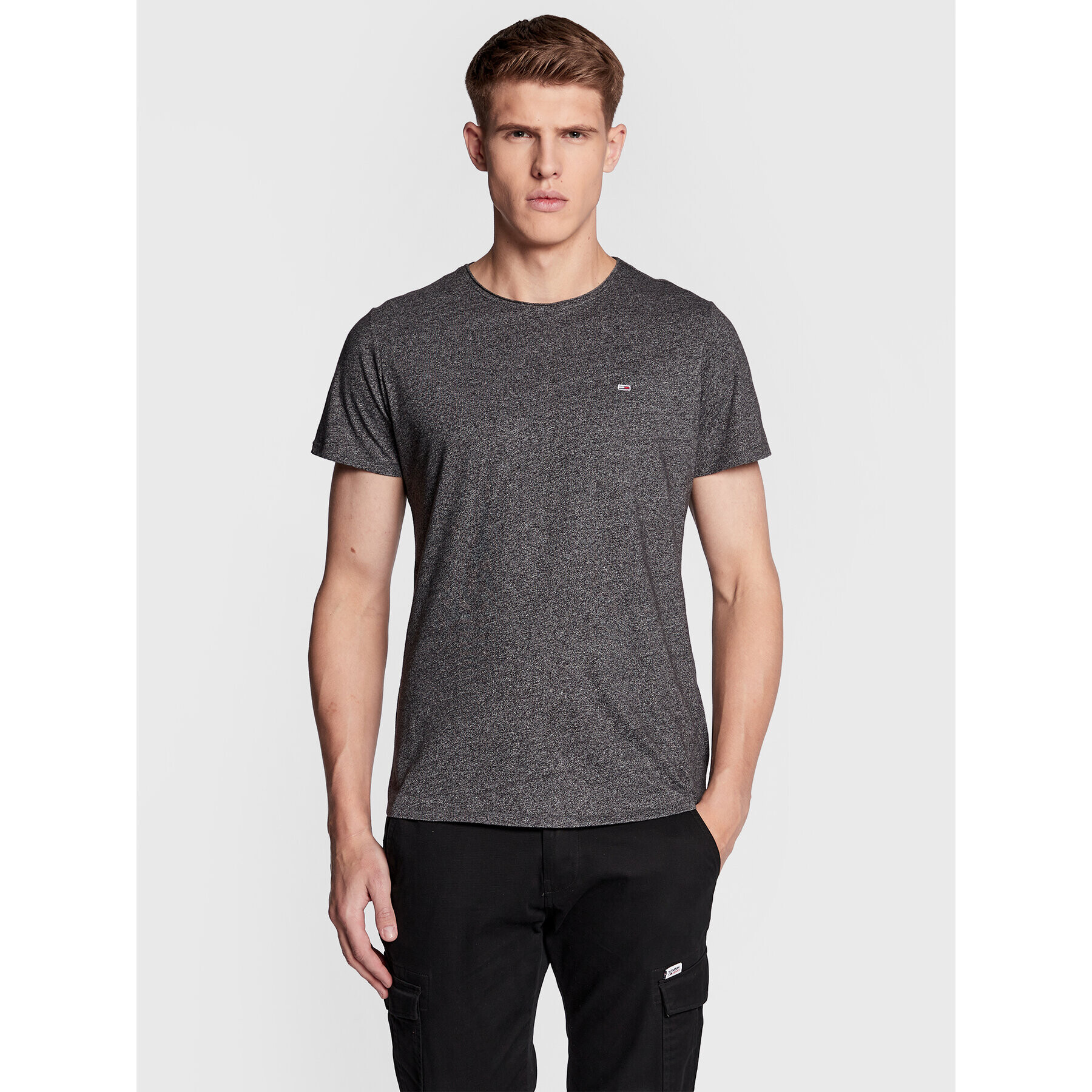 Tommy Jeans Тишърт Jaspe DM0DM09586 Сив Slim Fit - Pepit.bg