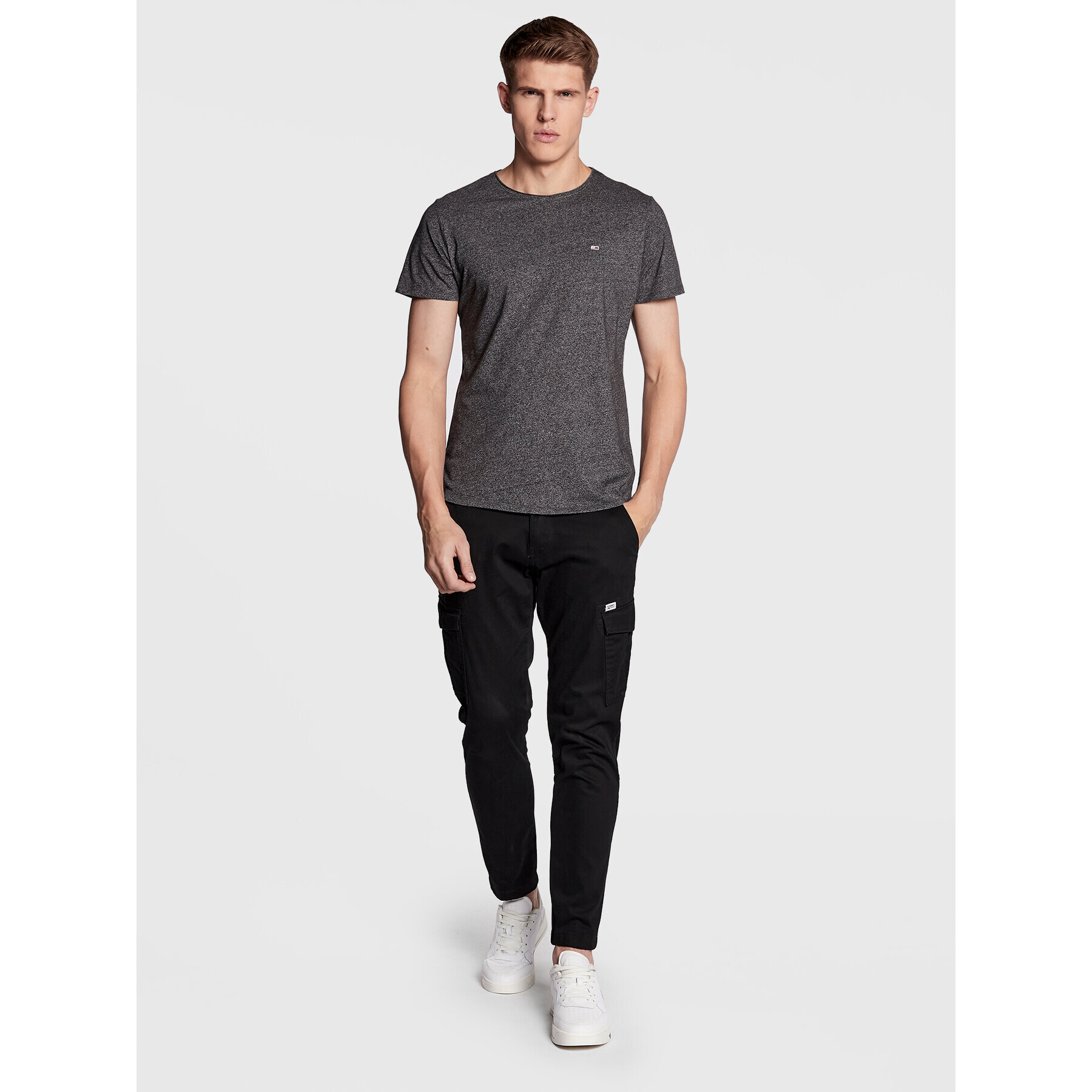 Tommy Jeans Тишърт Jaspe DM0DM09586 Сив Slim Fit - Pepit.bg