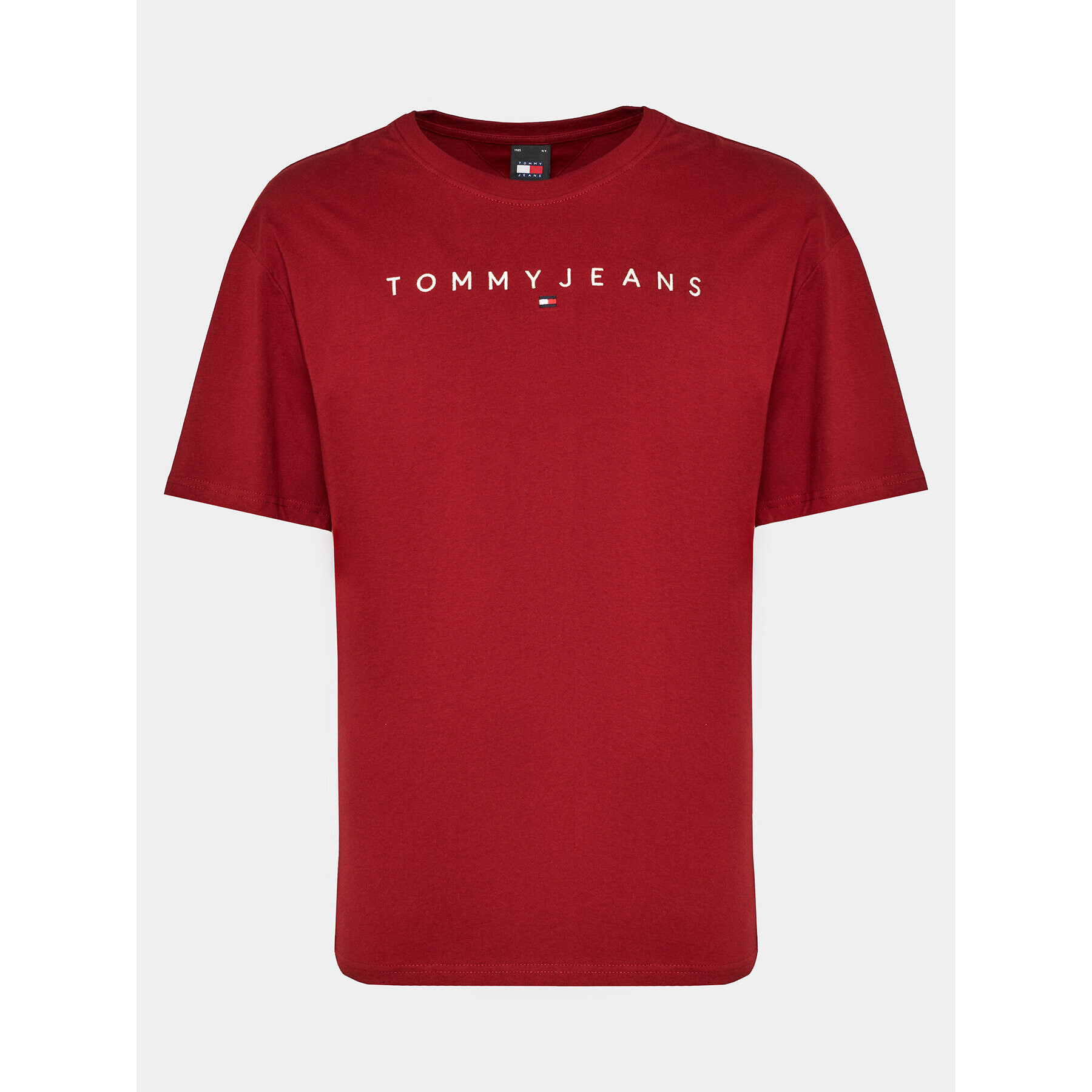 Tommy Jeans Тишърт Linear Logo DM0DM17993 Червен Regular Fit - Pepit.bg