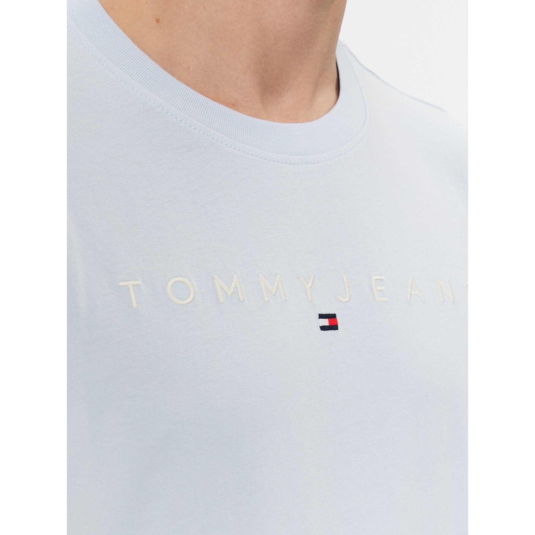 Tommy Jeans Тишърт Linear Logo DM0DM17993 Син Regular Fit - Pepit.bg