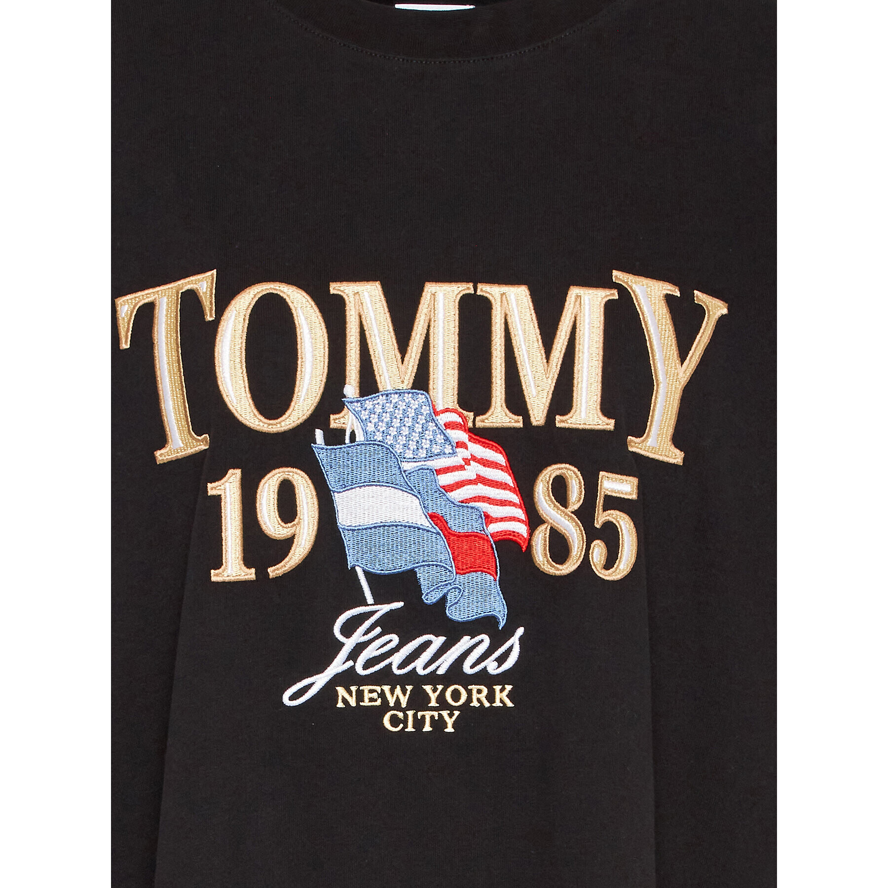 Tommy Jeans Тишърт Luxe DW0DW15087 Черен Regular Fit - Pepit.bg