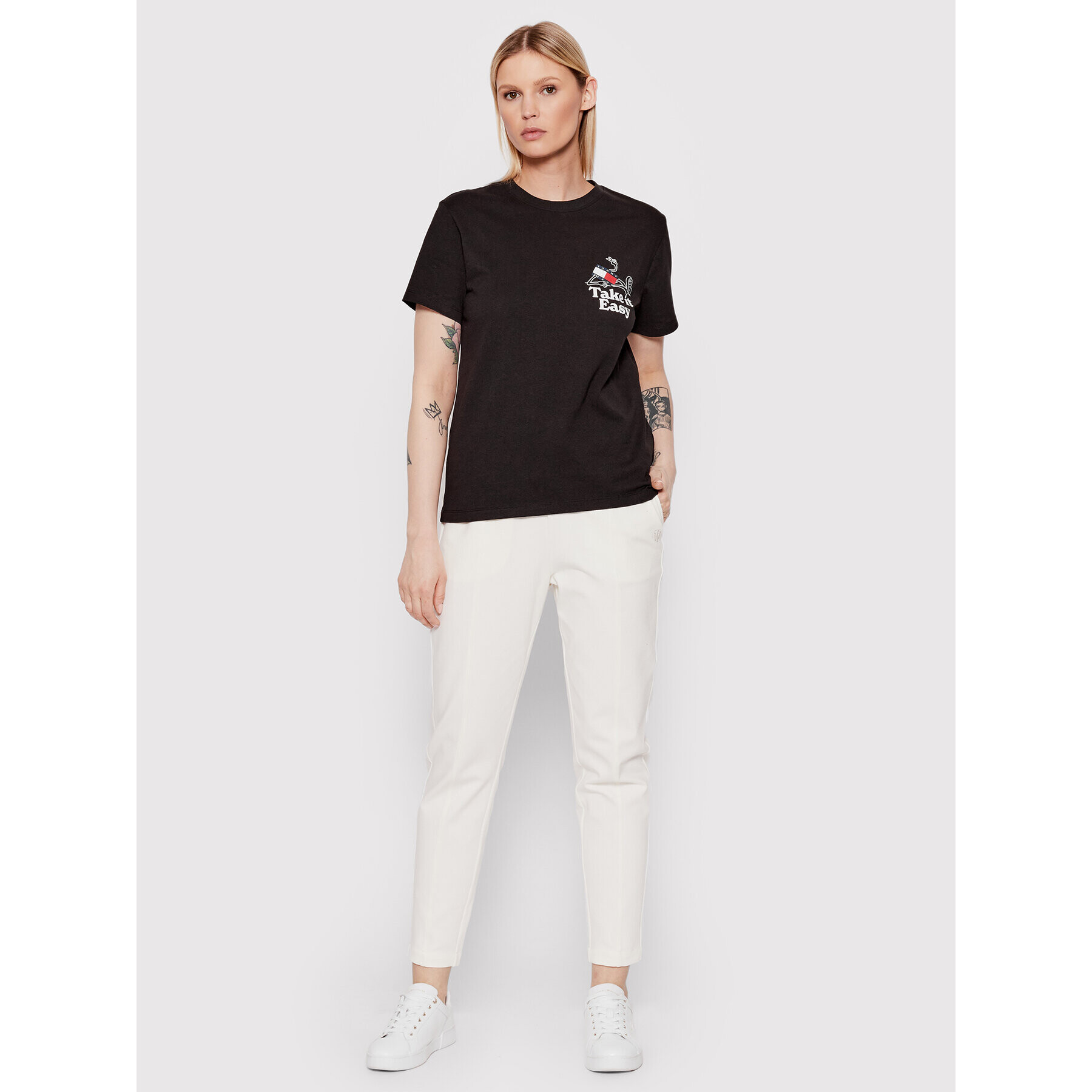 Tommy Jeans Тишърт Philosotees DW0DW12843 Черен Relaxed Fit - Pepit.bg