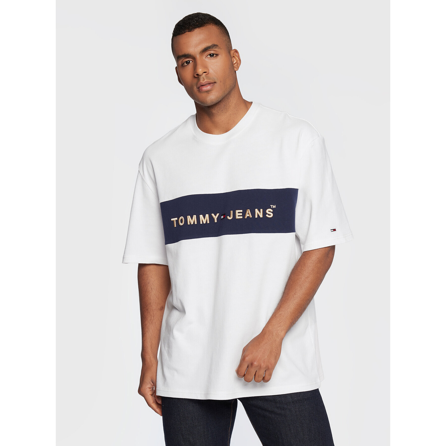 Tommy Jeans Тишърт Printed Archive DM0DM14016 Бял Regular Fit - Pepit.bg