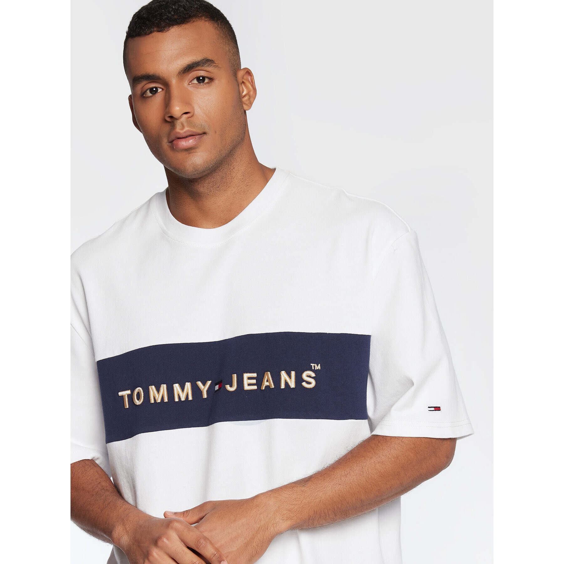 Tommy Jeans Тишърт Printed Archive DM0DM14016 Бял Regular Fit - Pepit.bg