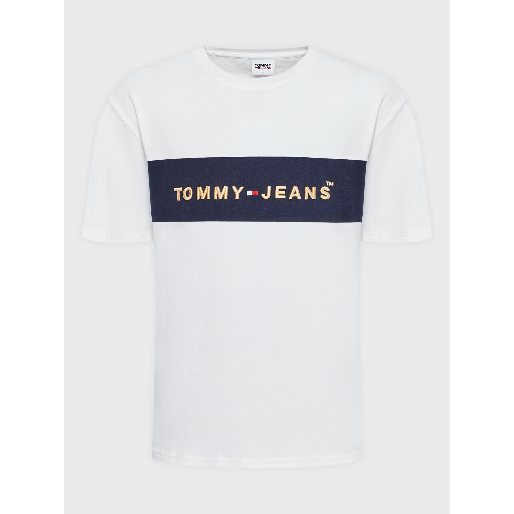 Tommy Jeans Тишърт Printed Archive DM0DM14016 Бял Regular Fit - Pepit.bg